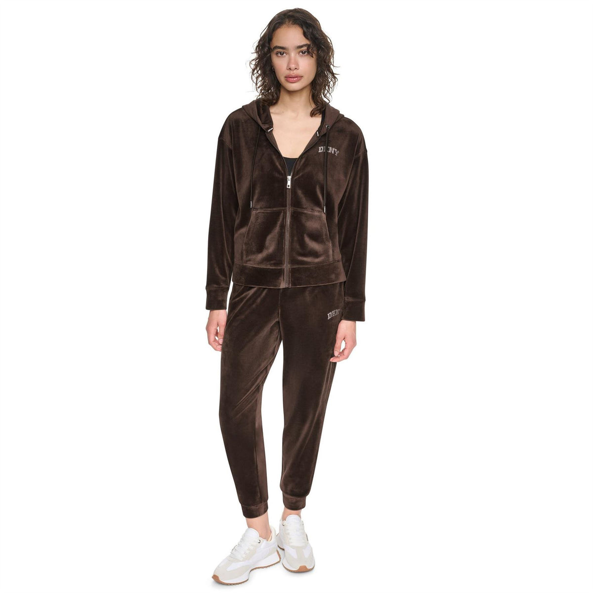 DKNY Velourdmt FulL-Zipullover Hoody Ld64