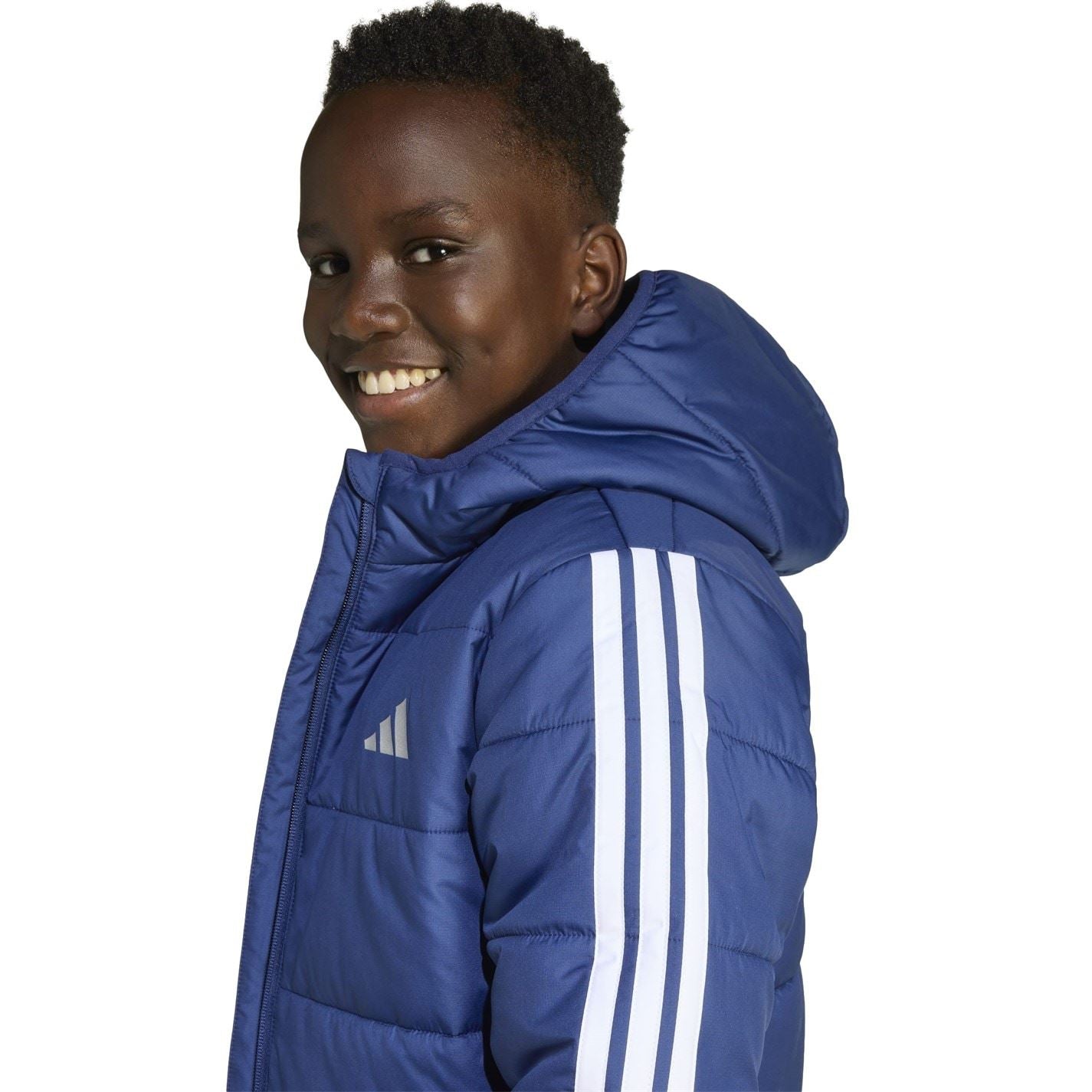 adidas Kids Essentials 3S Hooded Long Sleeve Puffer Jacket
