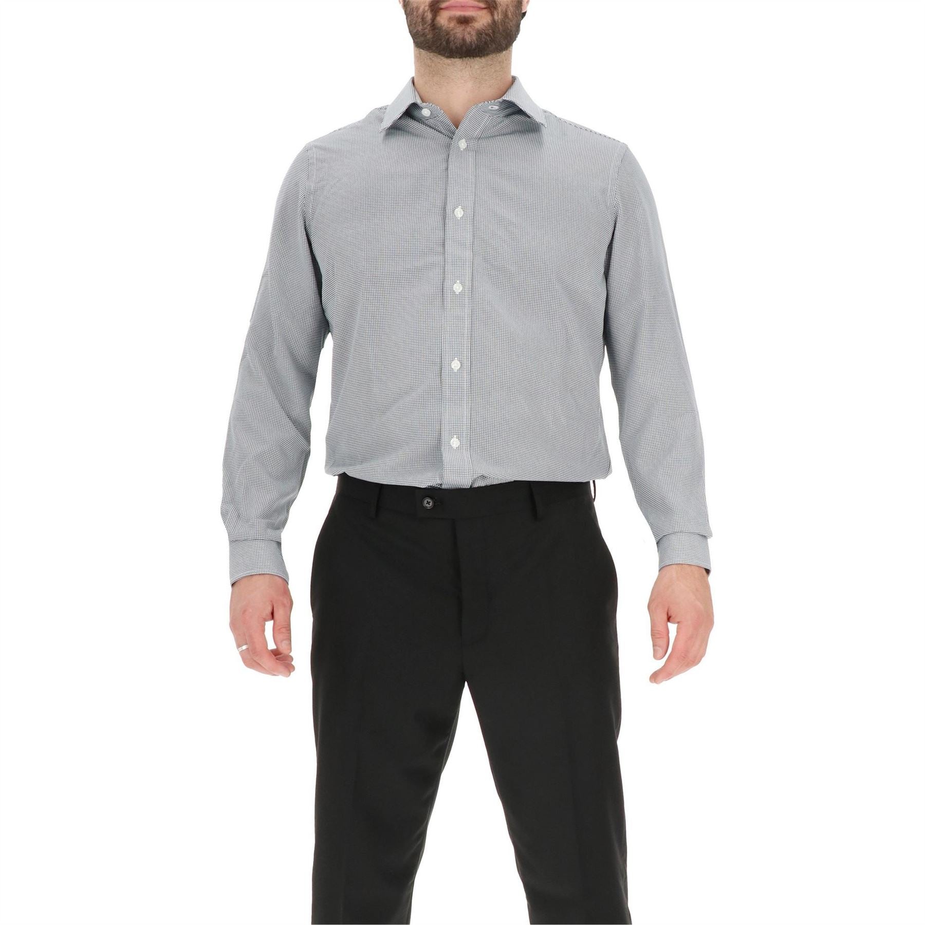 Scotch and Soda Collared Neck Point Collar Long Sleeve Shirt
