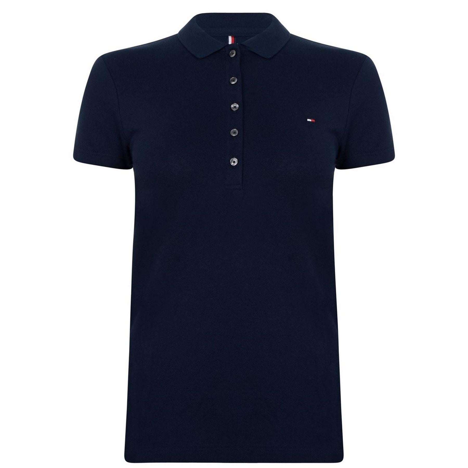 Tommy Hilfiger Short Sleeve Slim Fit Polo Shirt Ladies