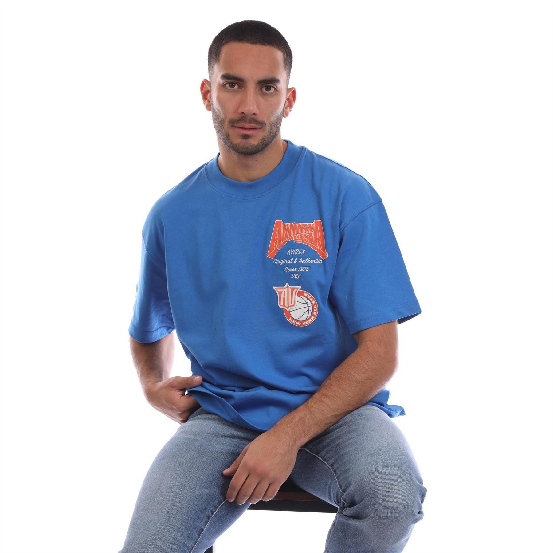 Avirex Mccarren Printed Logo Crew Neck Short Sleeve T-Shirt