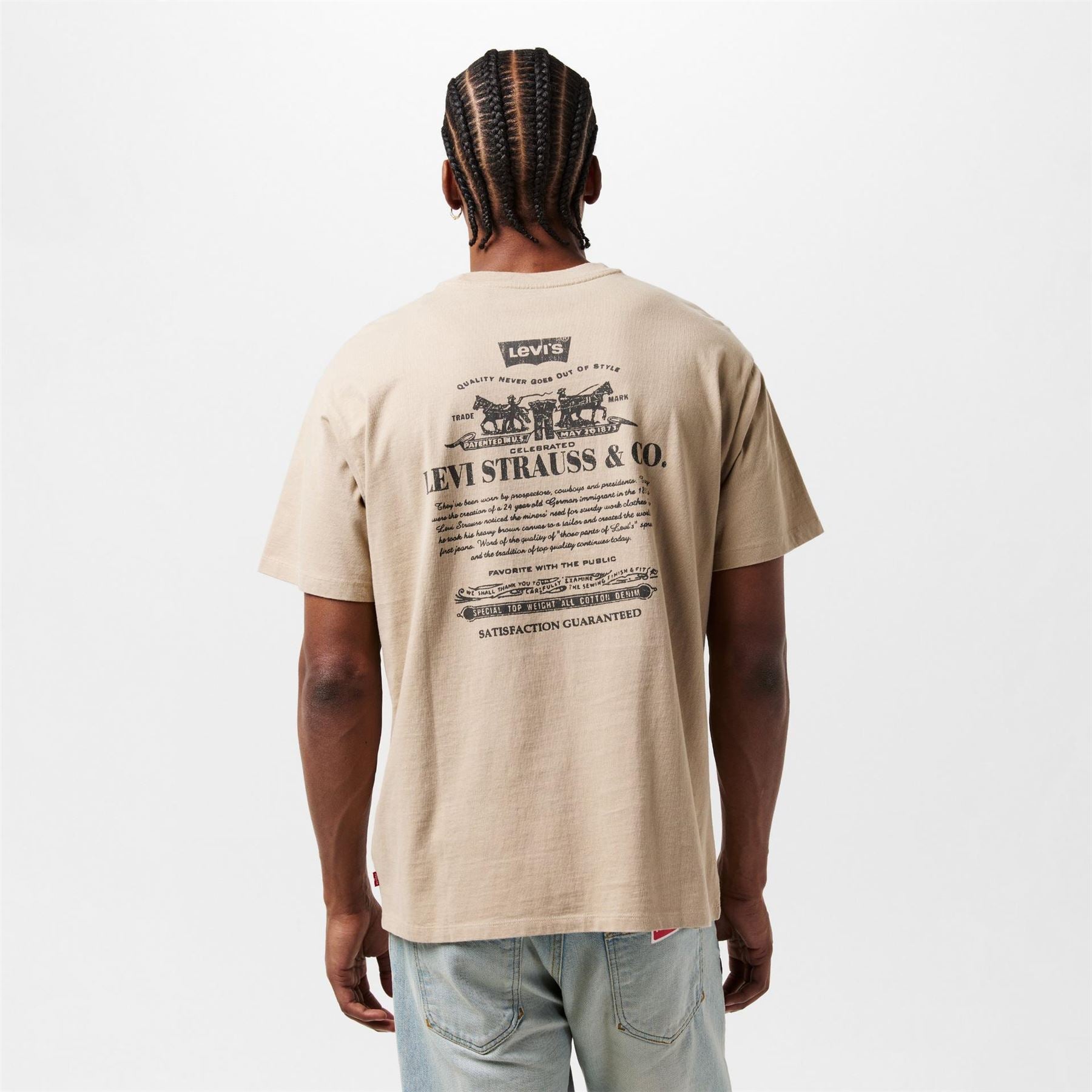 Levis Bold Logo Crew Neck Short Sleeve Jersey T-Shirt
