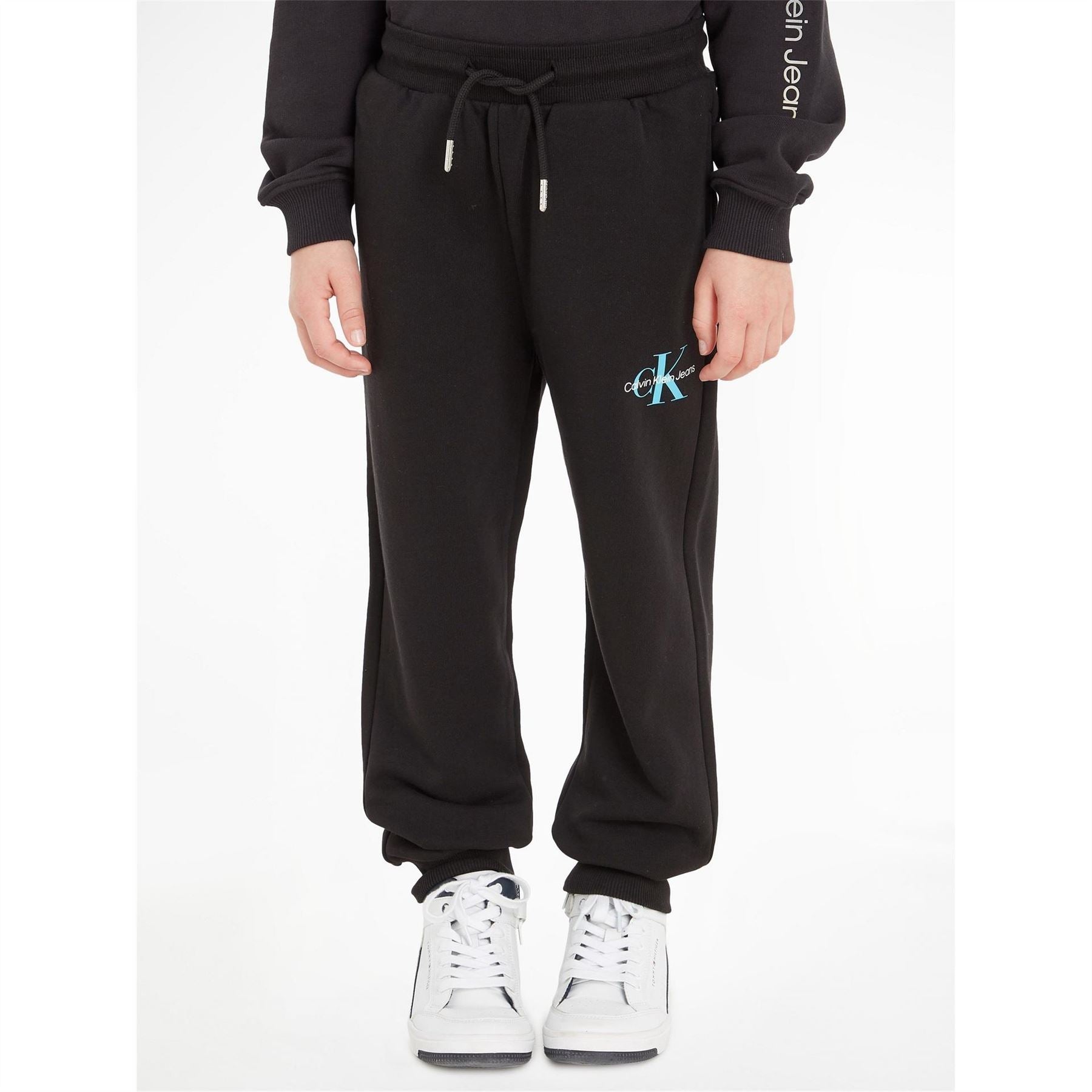 Calvin Klein Jeans Monogram Closed Hem Fleece Joggers