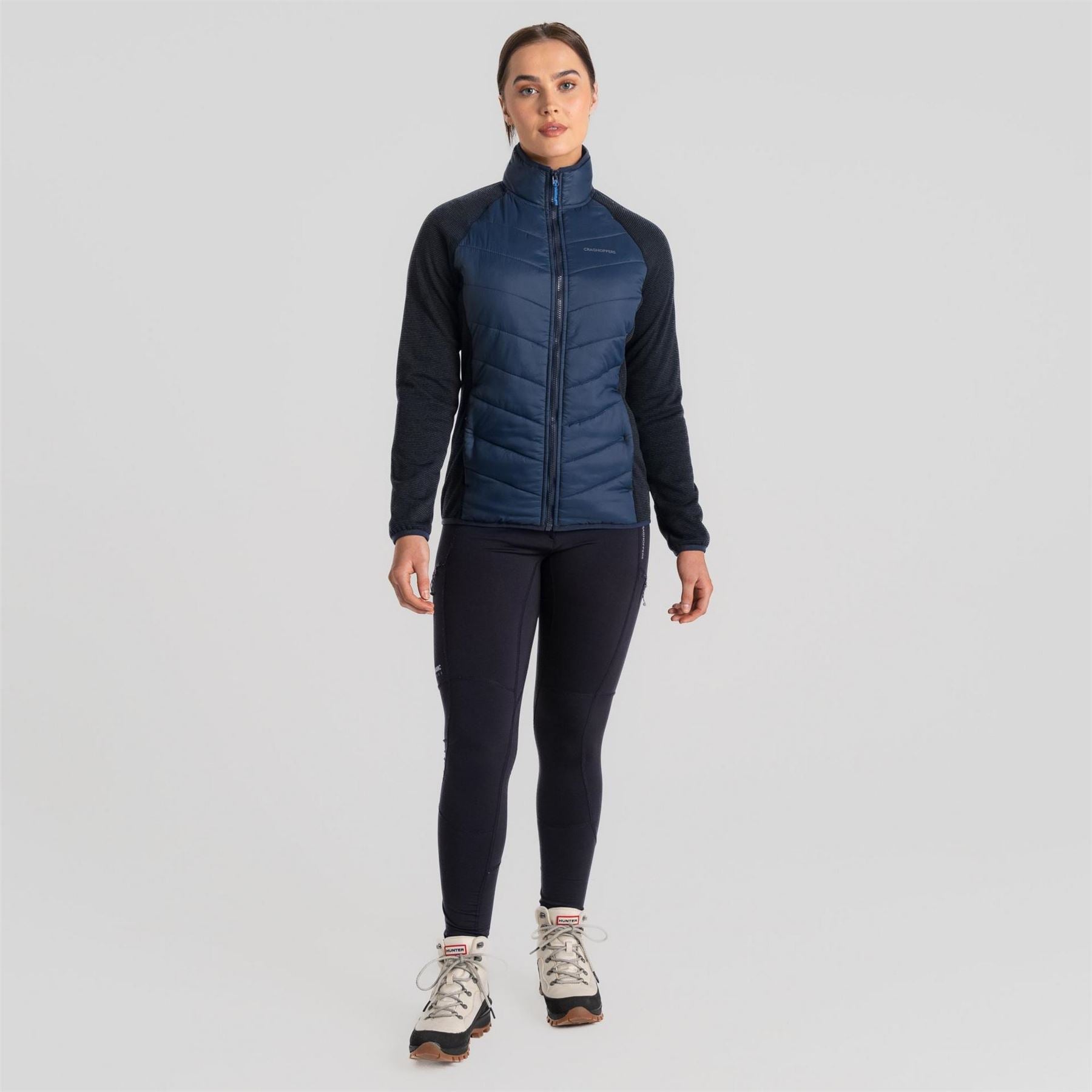 Craghoppers Crmla Solid Patterned Zipped Pocket Hybrid Jacket