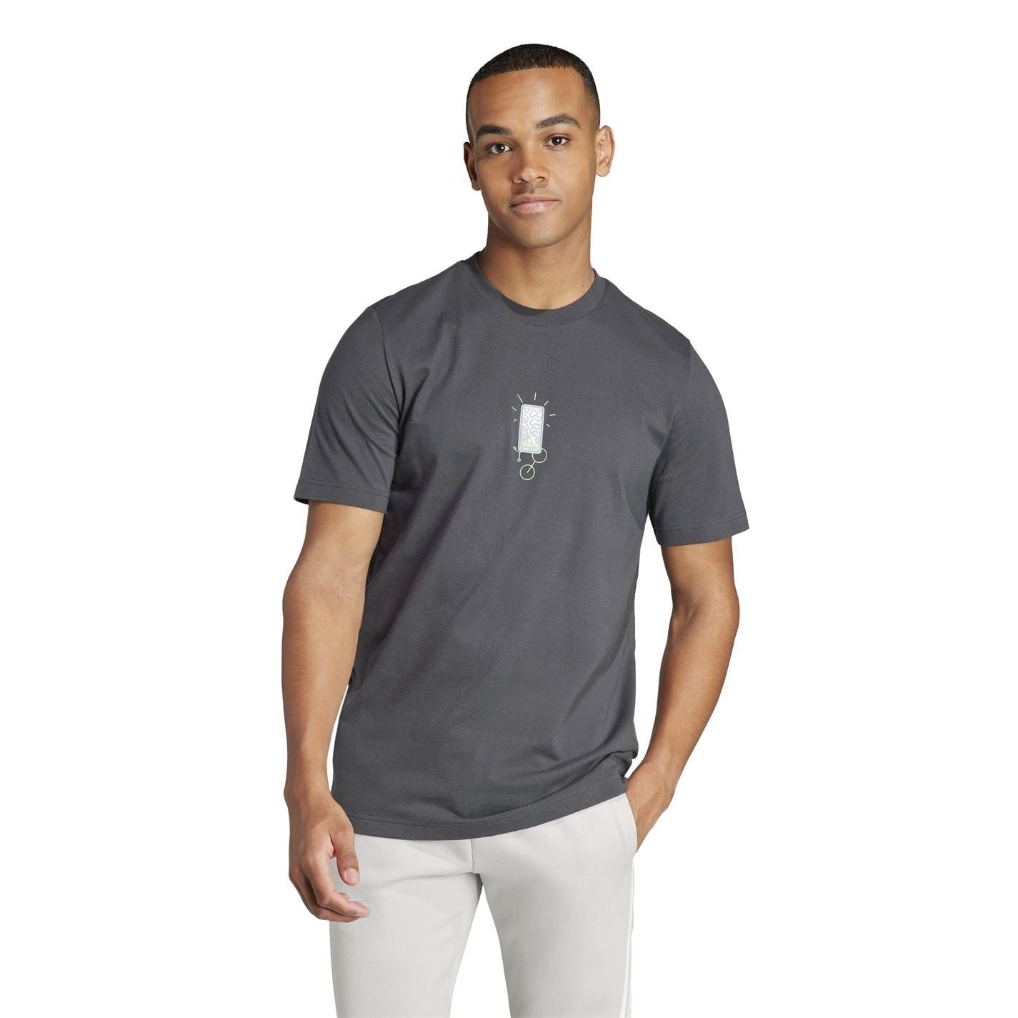 adidas Mens Molded Linear Graphic T-Shirt