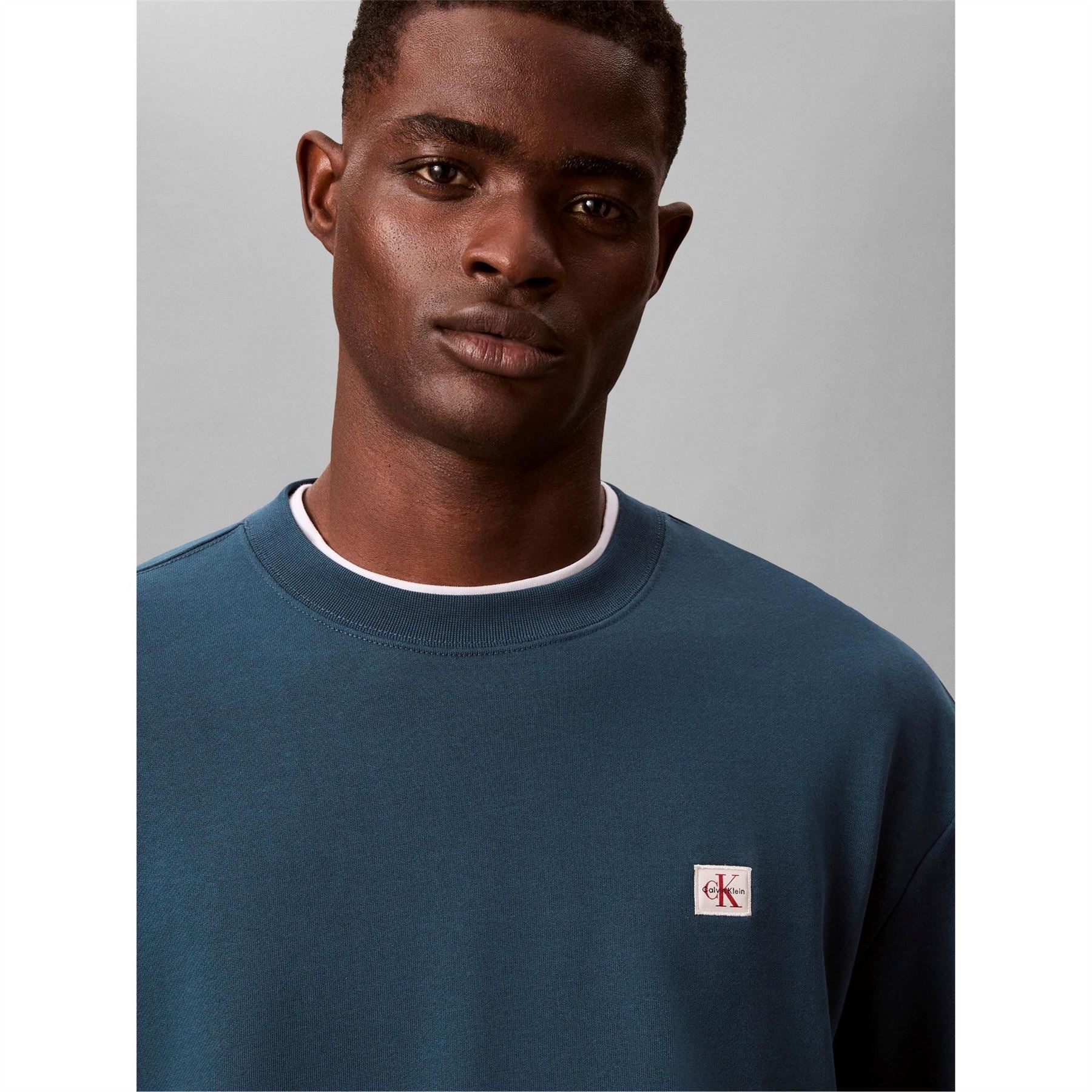 Calvin Klein Jeans Woven Box Crew Sweatshirt