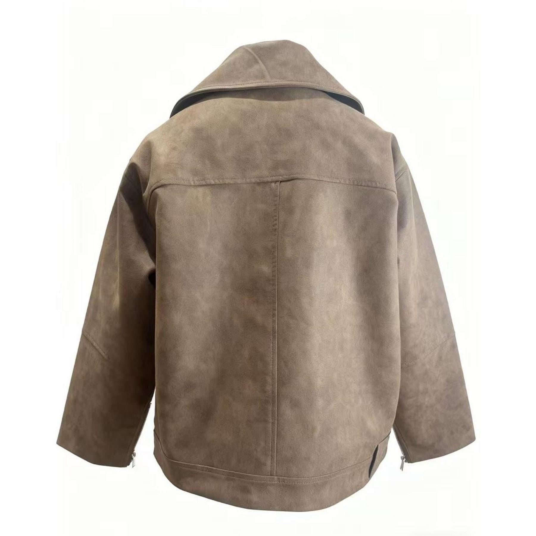Kangol Aviator Solid Patterned Zipped Cuff Jacket with Asymmetric Zipper