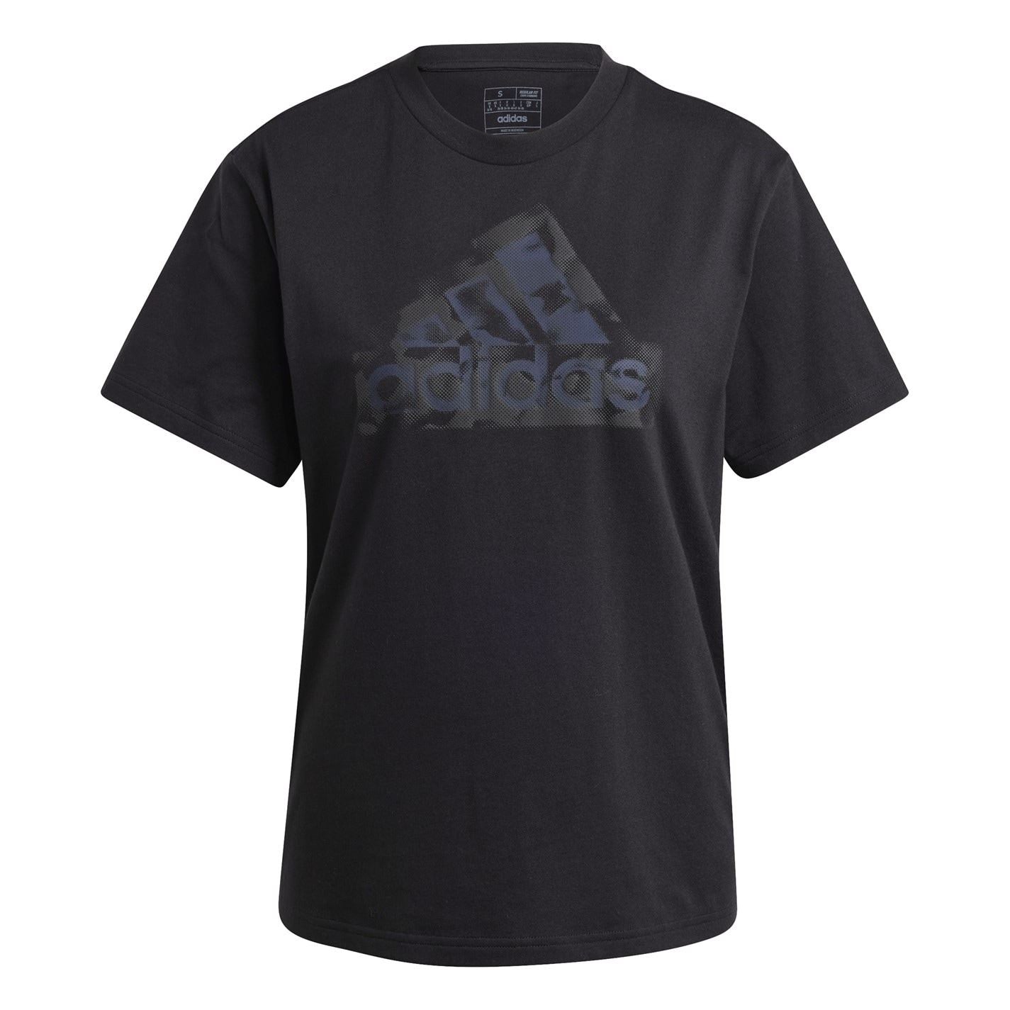 adidas Logo Print Crew Neck Short Sleeve Jersey T-Shirt
