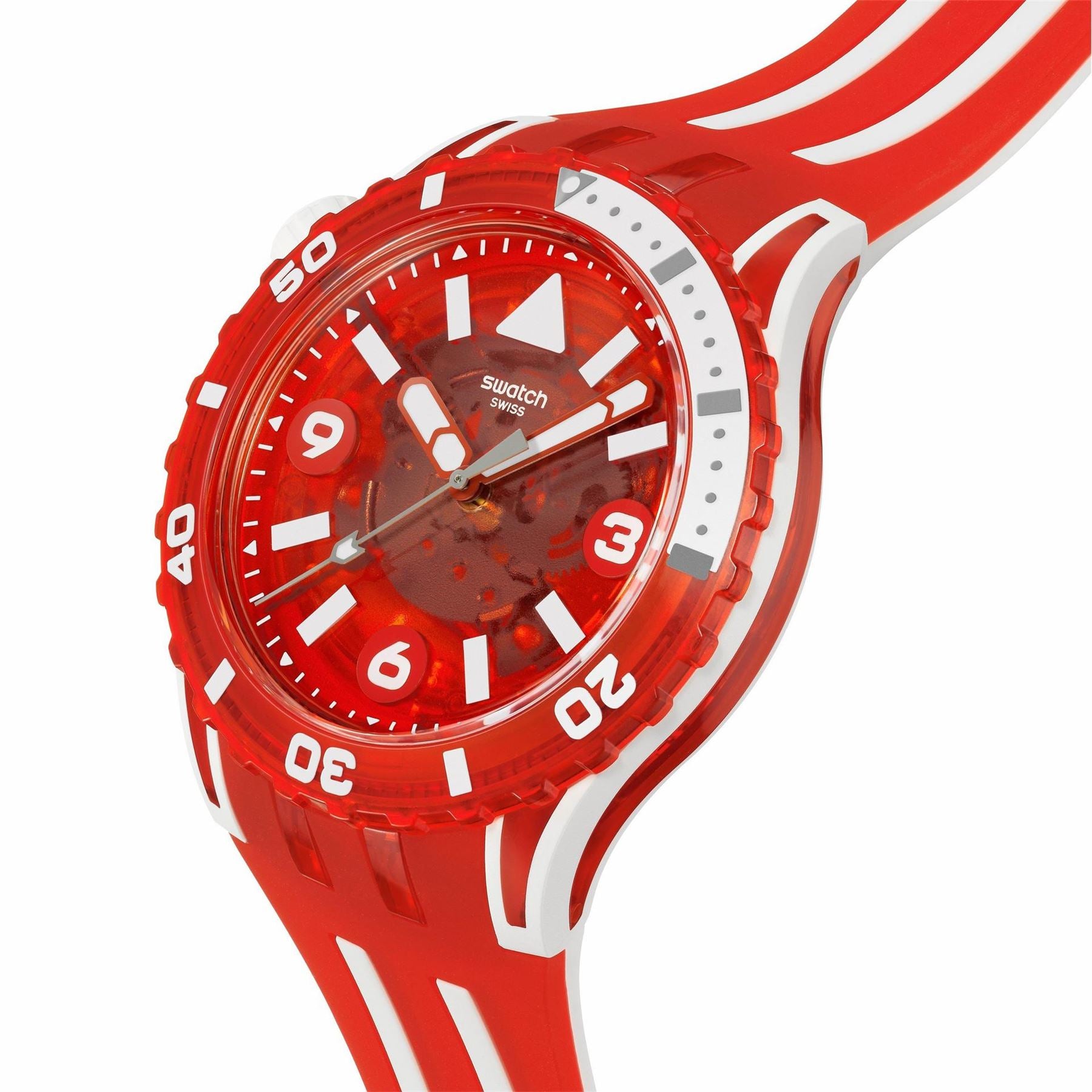 Swatch Scubaqua 52 Rubber Strap Analogue Sport Watch