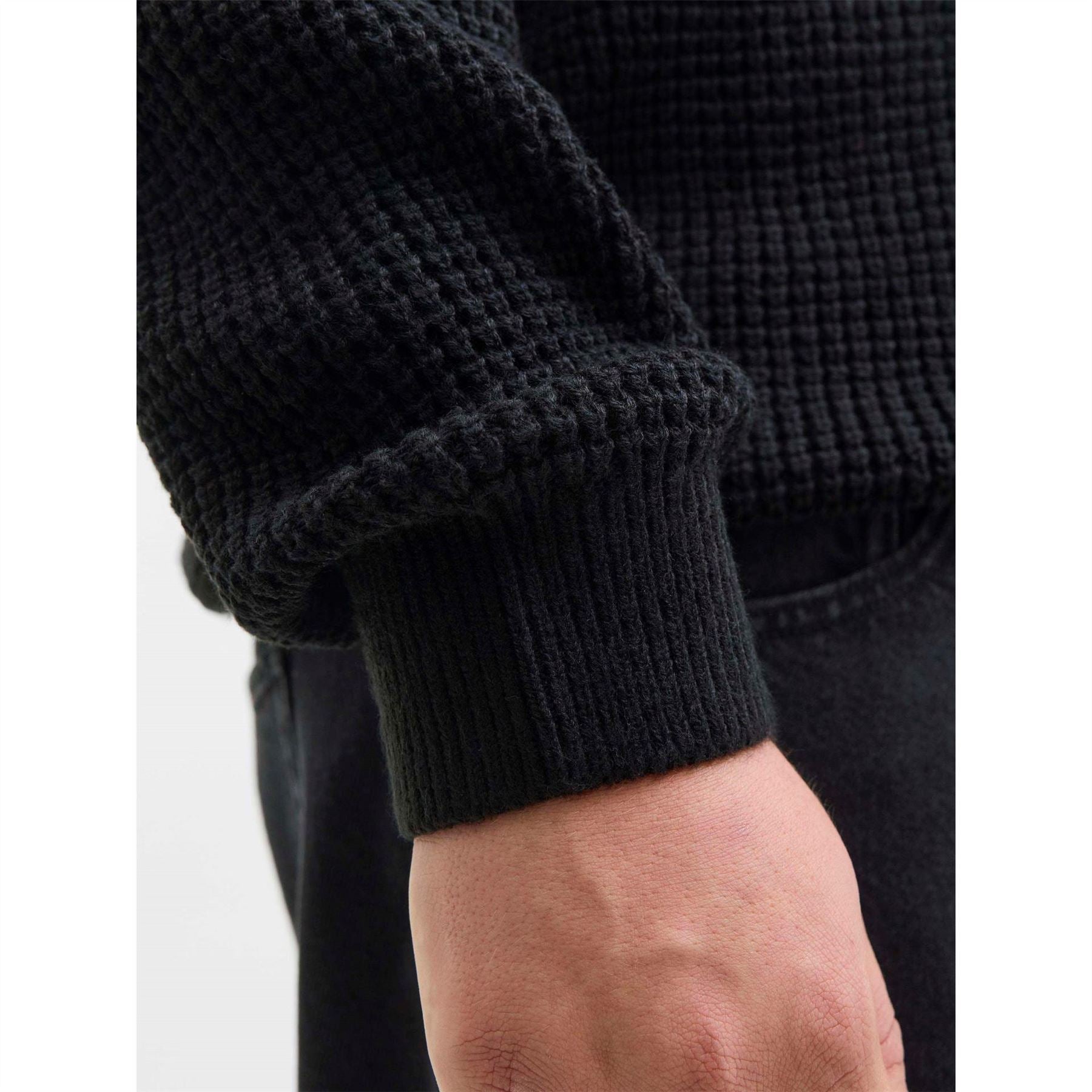 Jack and Jones Crew Neck Ribbed Collar Long Sleeve Sweater