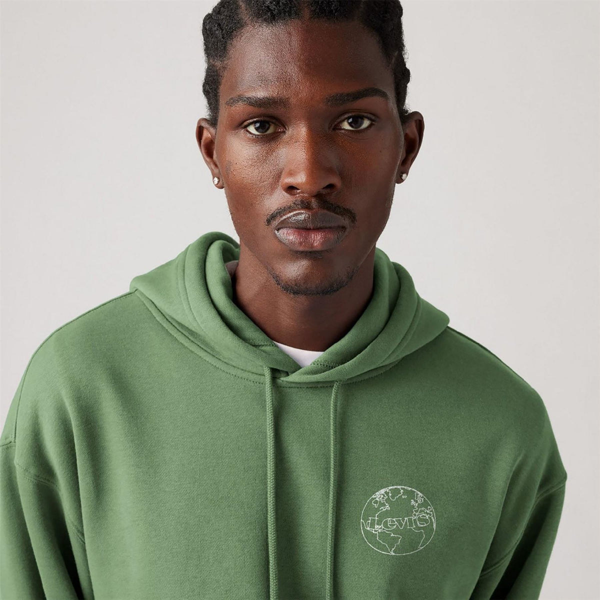Levis Relaxed Fit Hooded Neck Long Sleeve Text Graphic Sweatshirt