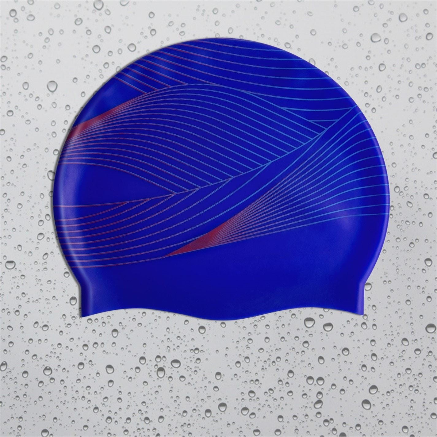 Slazenger Print Silicone Swimming Cap Adults