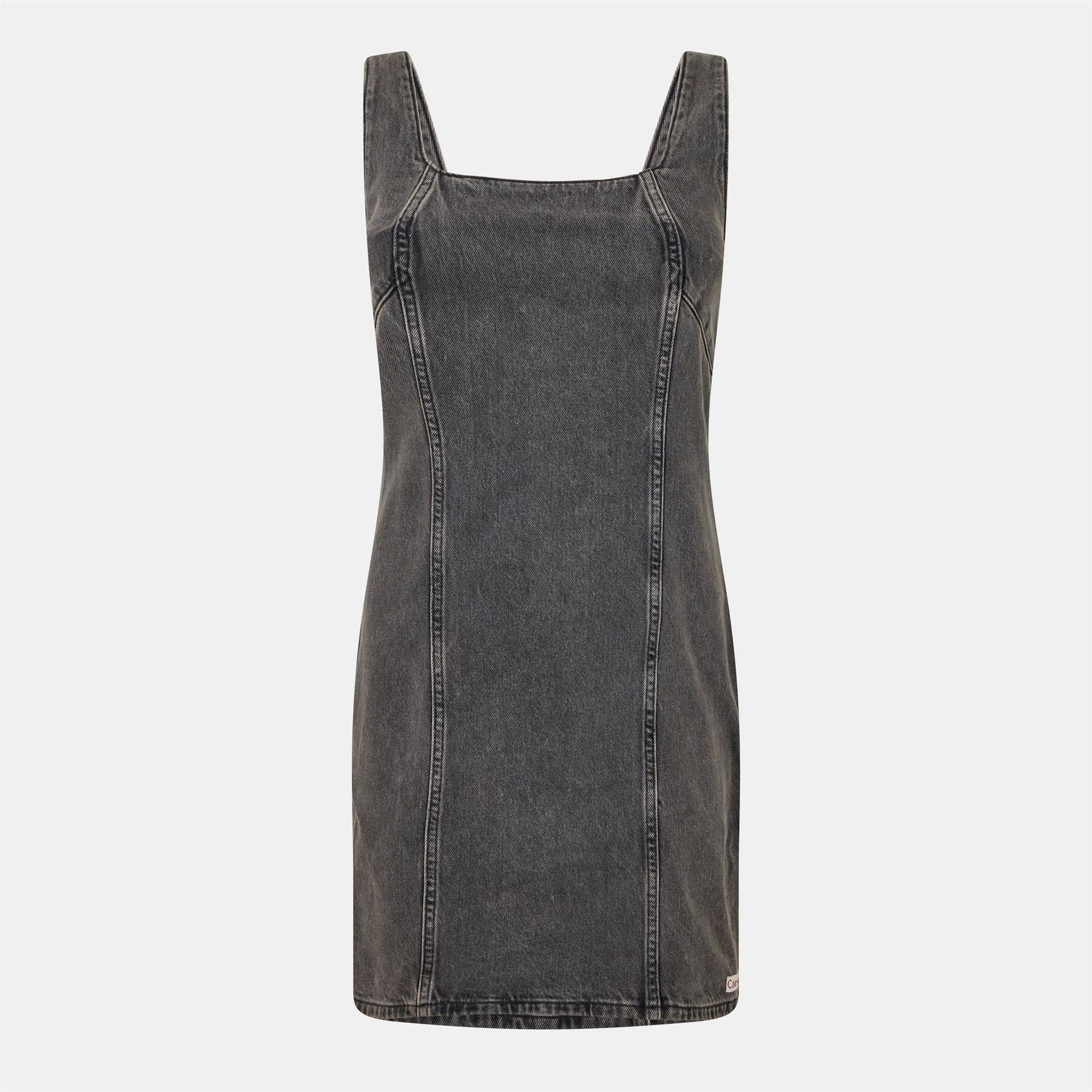 Calvin Klein Jeans Denim Square Neck Sleeveless Mini Dress