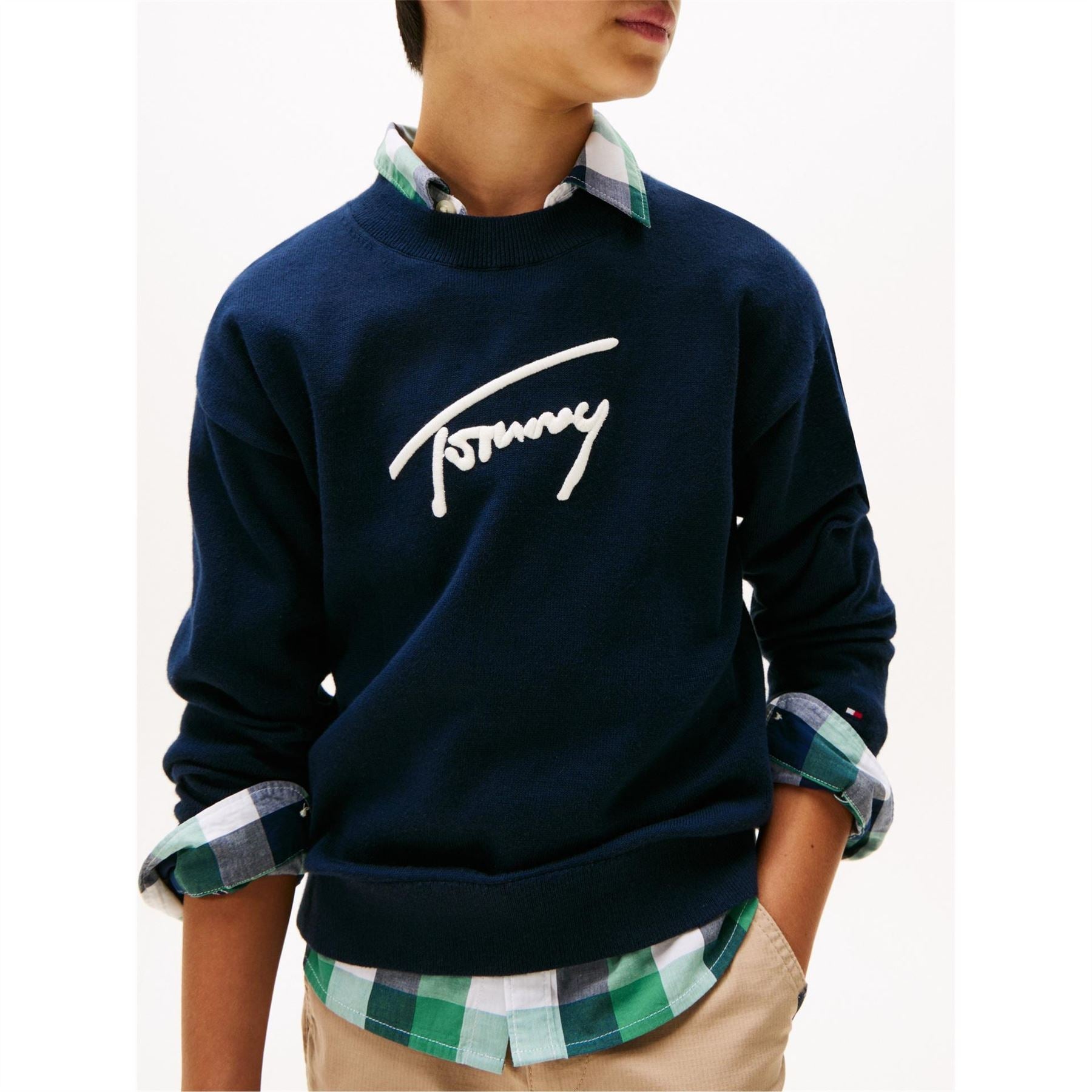 Tommy Hilfiger Graphic Soft Knit Crew Neck Jumper