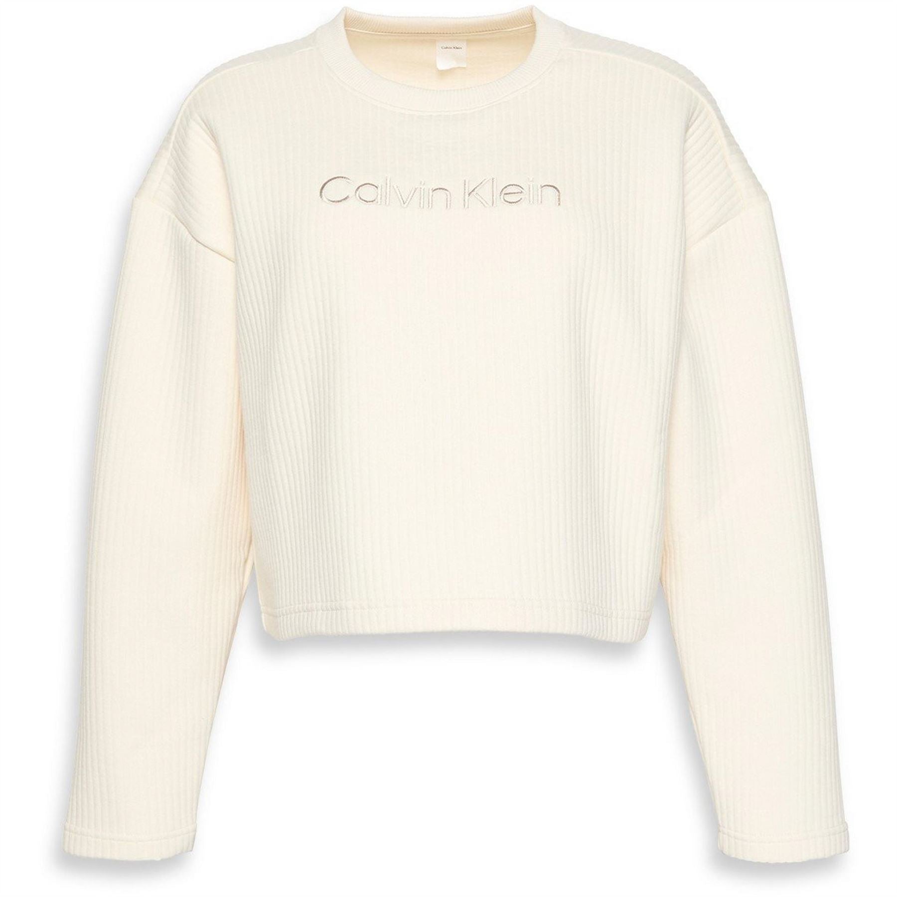 Calvin Klein Embroidered Crew Neck Long Sleeve Sweatshirt
