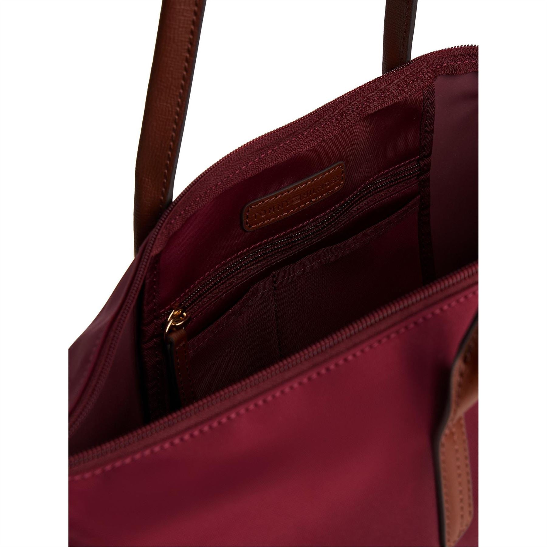 Tommy Hilfiger Popette Trapezoid Shape Tote Bag with Gold Tone Hardware