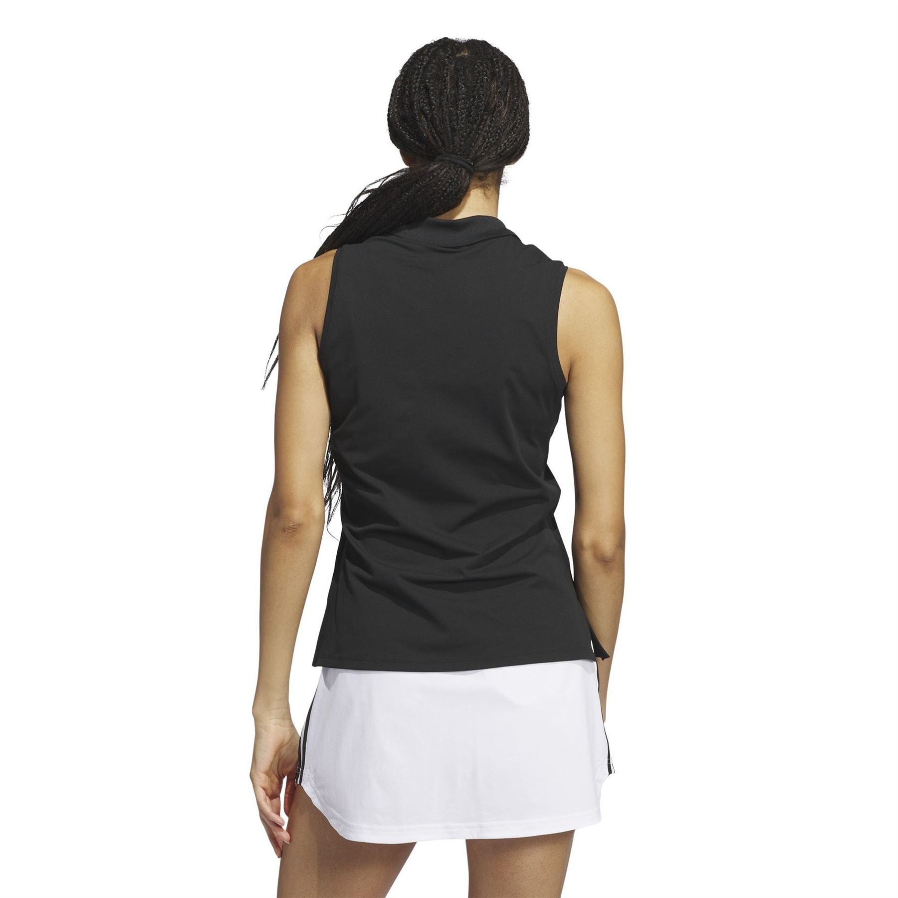 adidas Collared Neck Sleeveless Jersey Polo Shirt