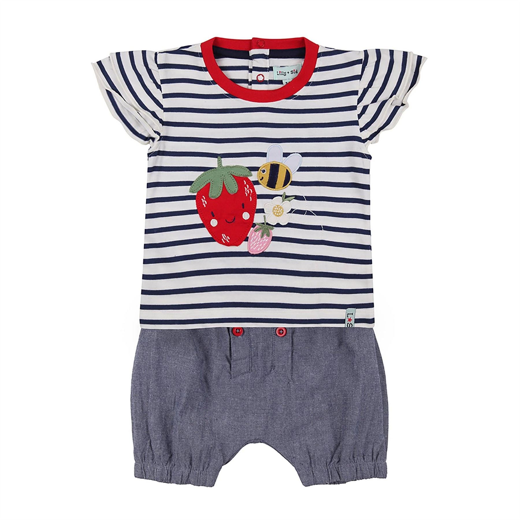 Lilly and Sid Busy Bee Crew Neck Short Sleeve T-Shirt and Short Set