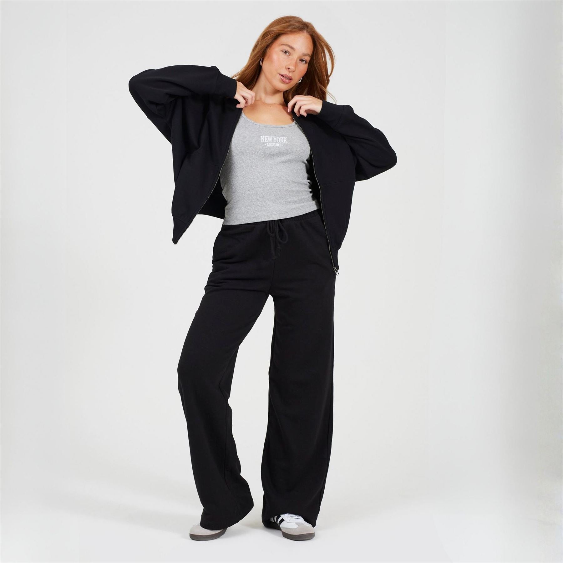 Brave Soul Womens Zip Through Sweatshirt With Panel Detail