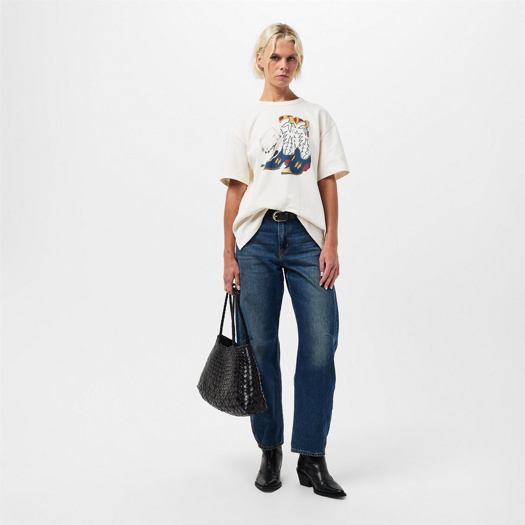 Levis Crew Neck Short Sleeve Boyfriend T-Shirt