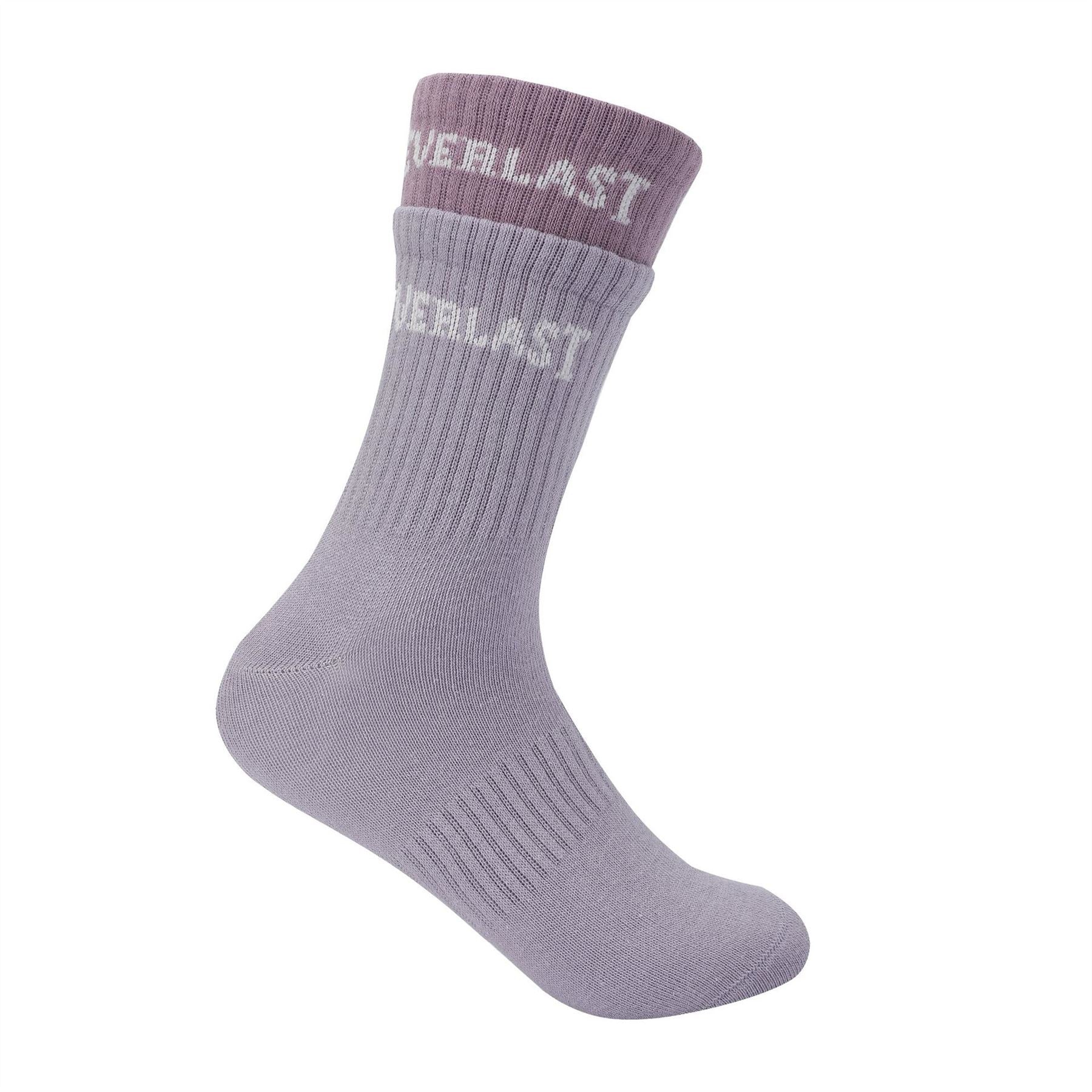 Everlast 2 Pack Rib Lettering Crew Socks