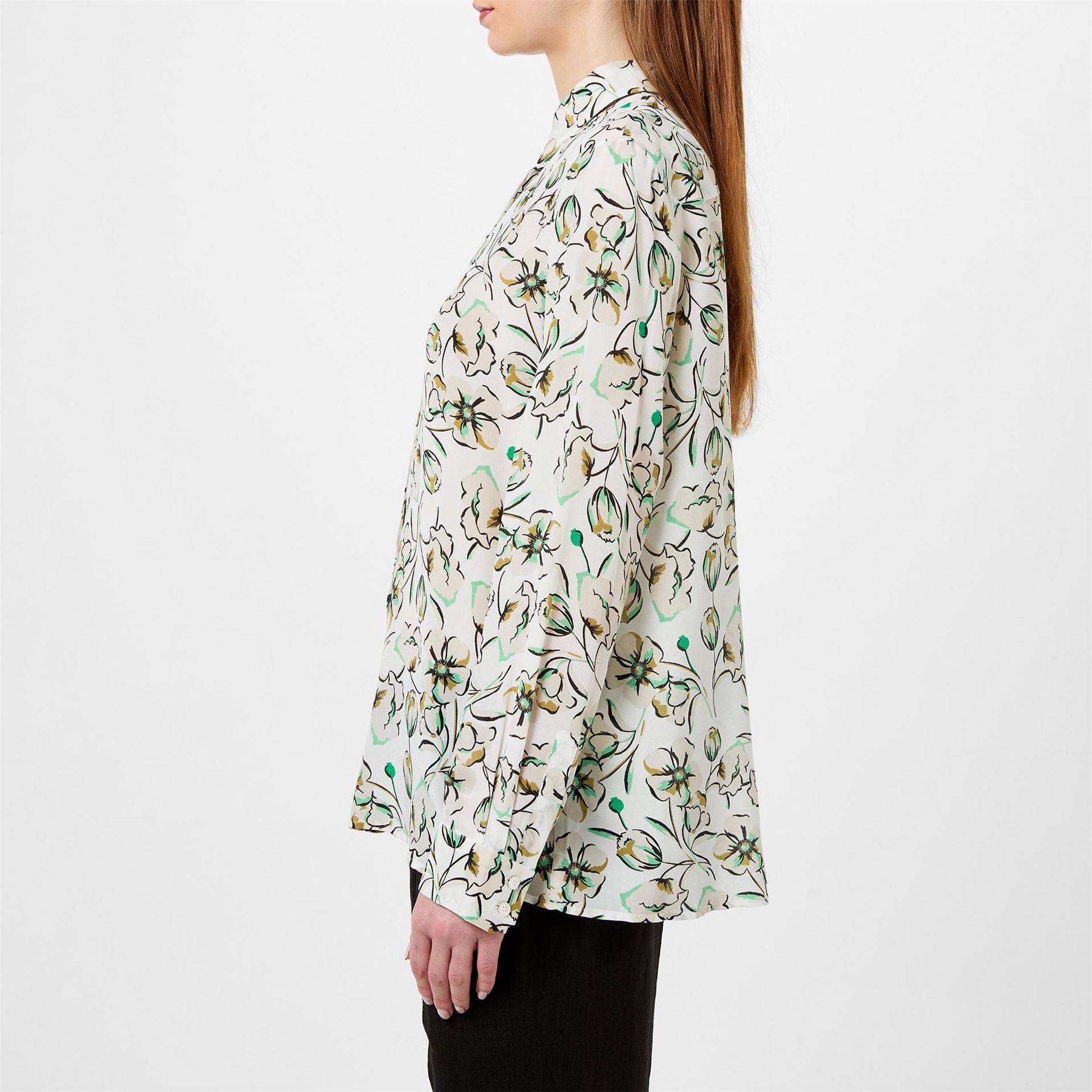 Marella Goccia Floral Long Sleeve Patterned Shirt