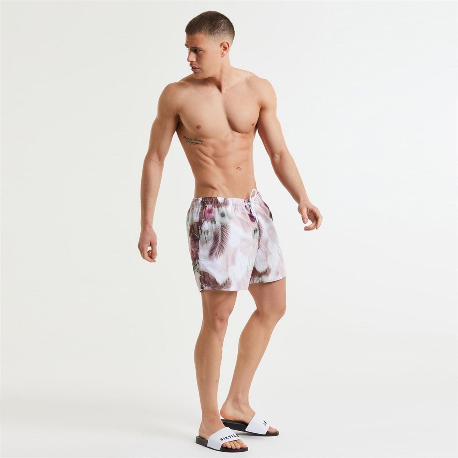 SikSilk Floral Patterned Swim Short
