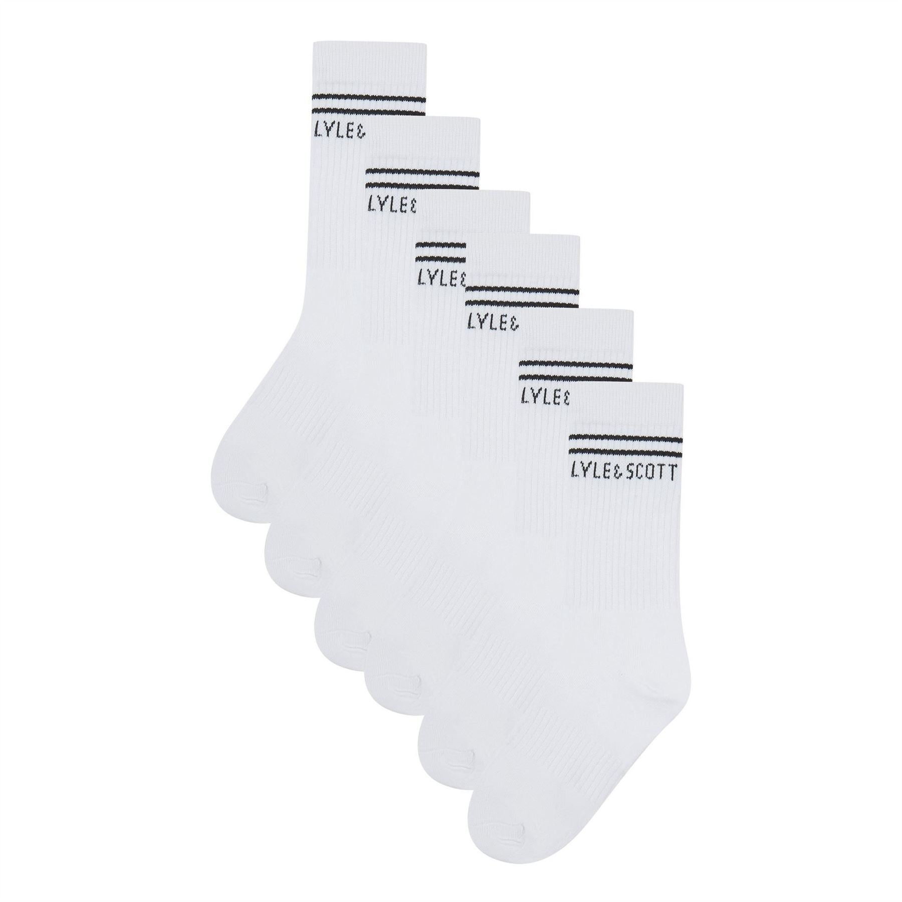Lyle and Scott 6pk Crew Socks