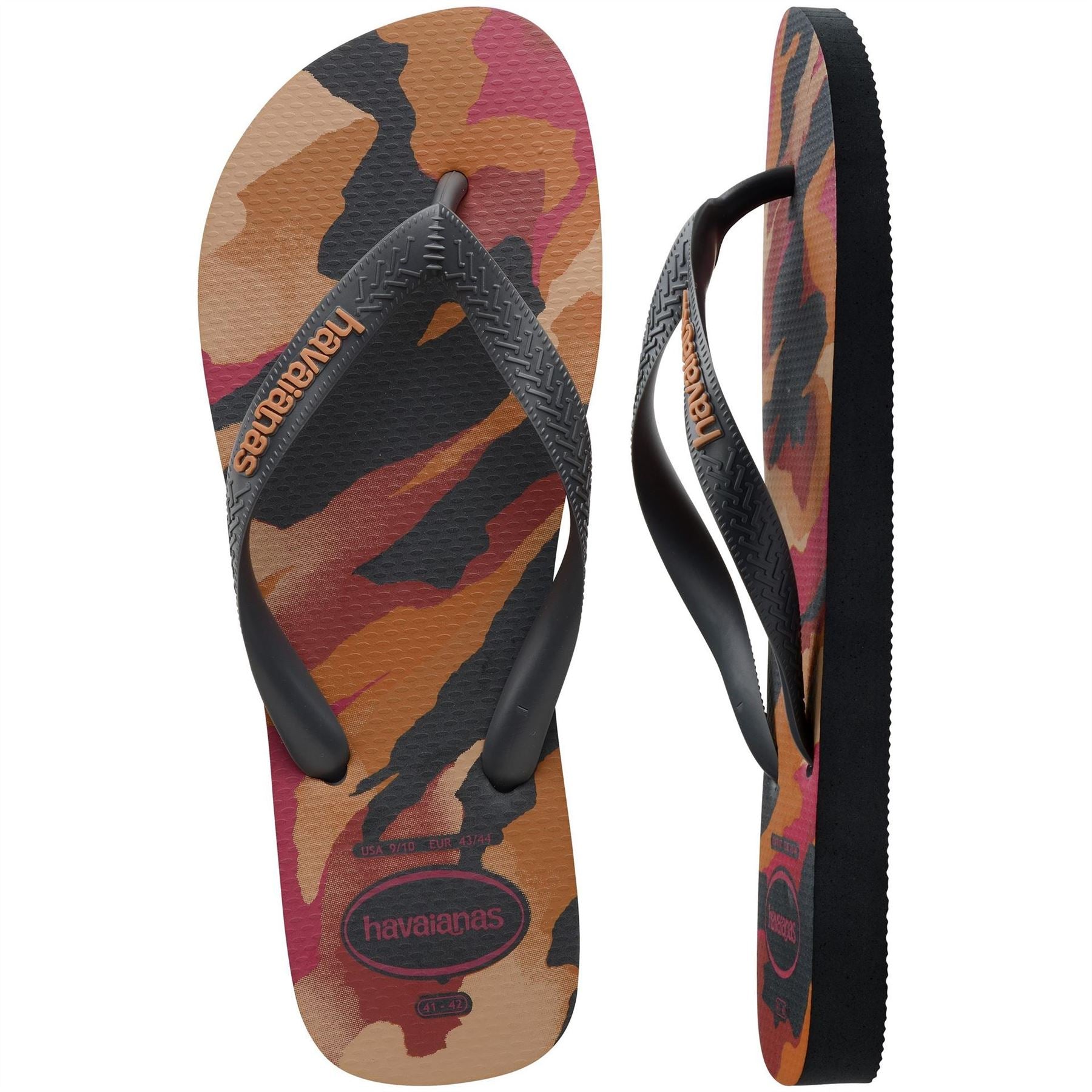 Havaianas Womens Hav. Top Camu Black Moss 37 38 Flip Flops