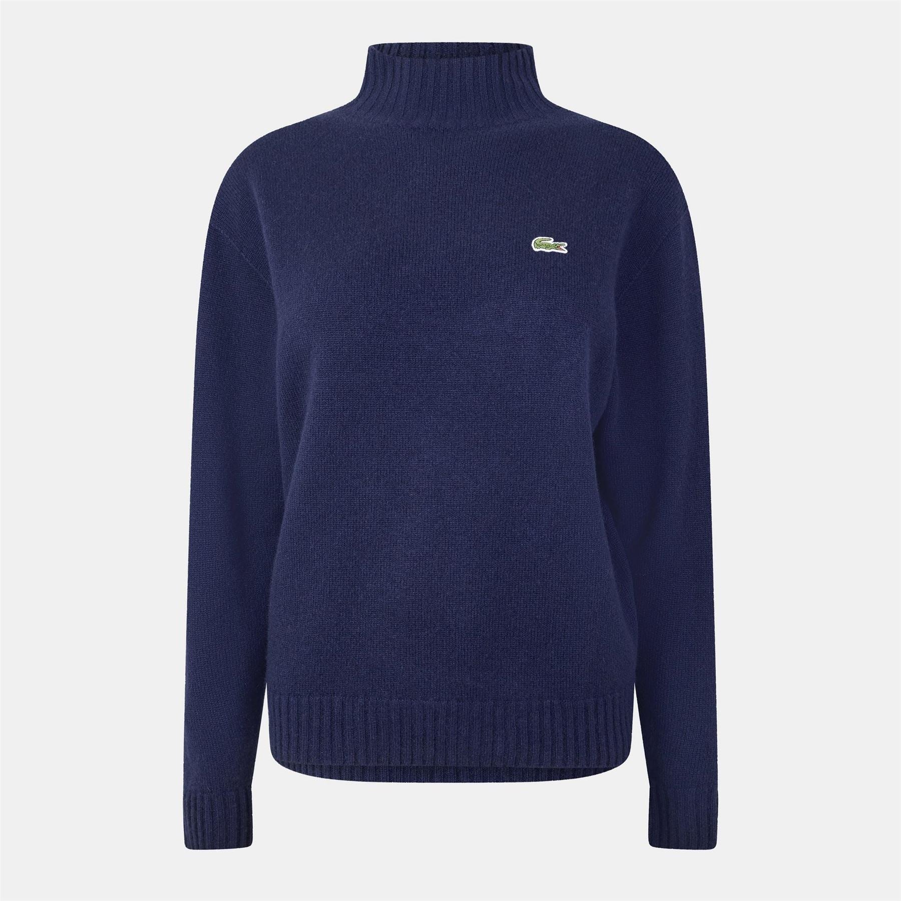 Lacoste Relaxed Fit Mock Neck Long Sleeve Sweater