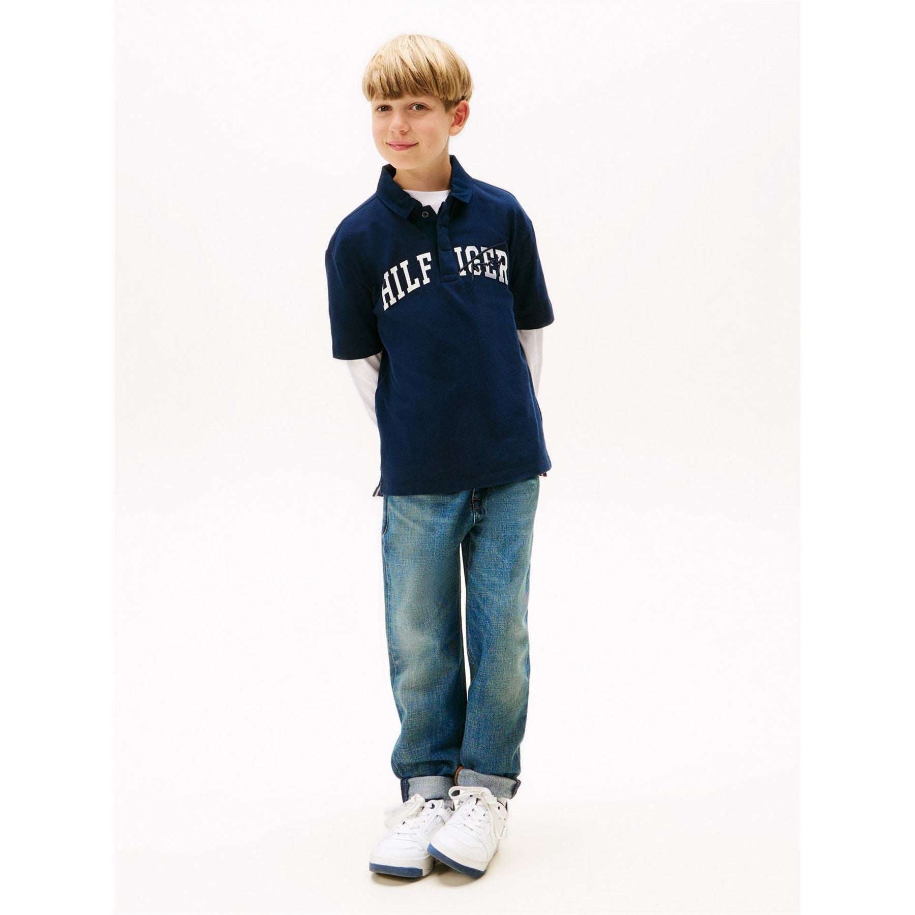Tommy Hilfiger Script Logo Short Sleeve Polo Shirt