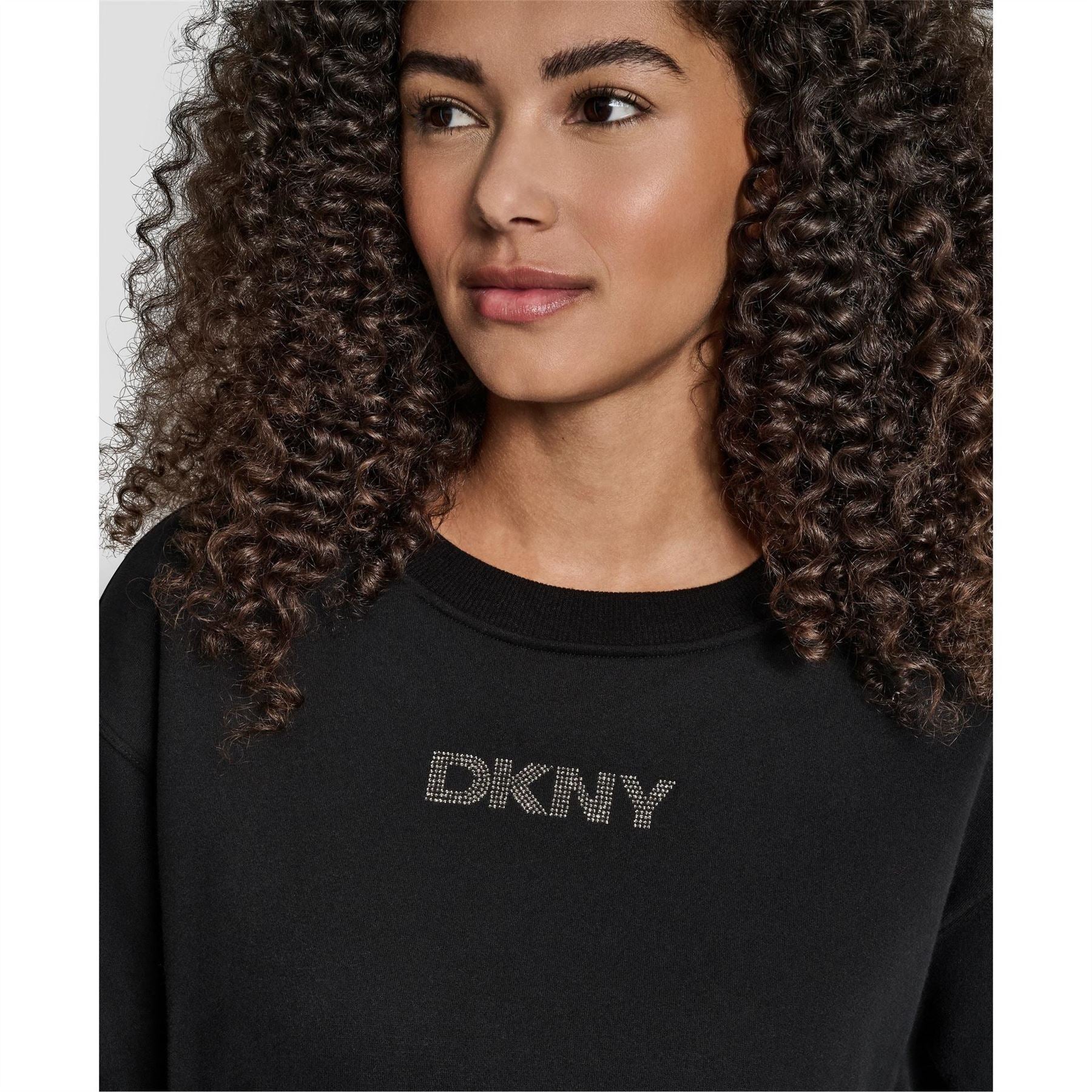 DKNY Cotton Logo Crew Sweatshirt
