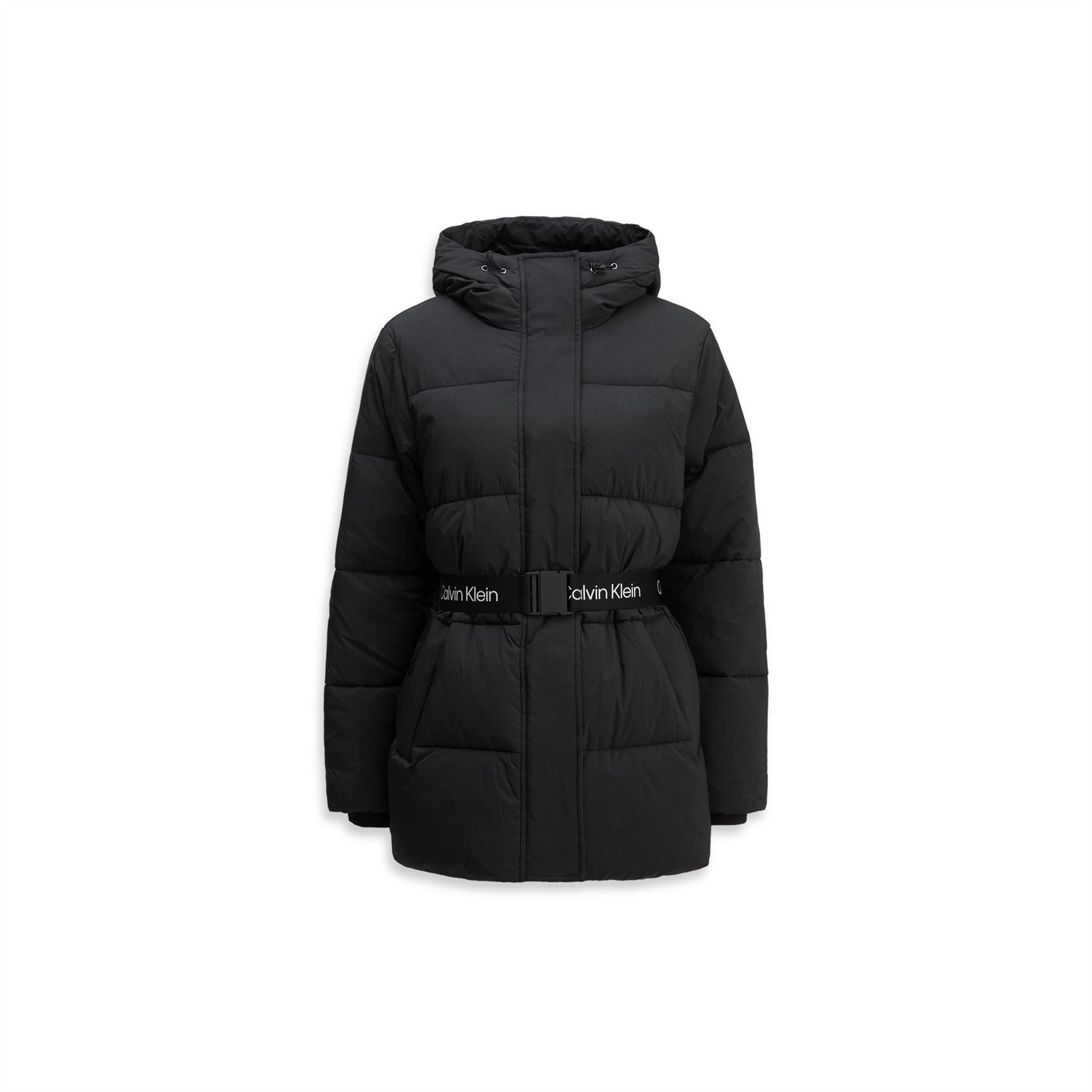 Calvin Klein Jeans Logo Belt Insulated Short Puffer Jacket