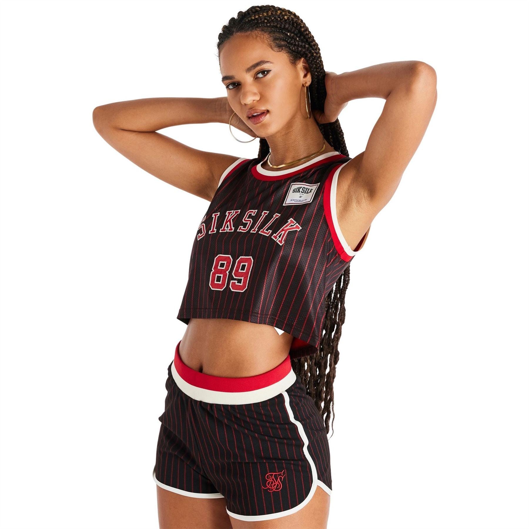 SikSilk Baseball Cropped Top