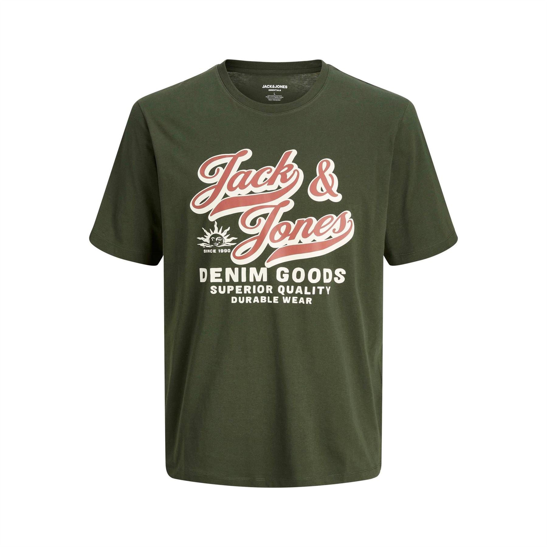 Jack and Jones Mens Logo T-Shirt Plus Size