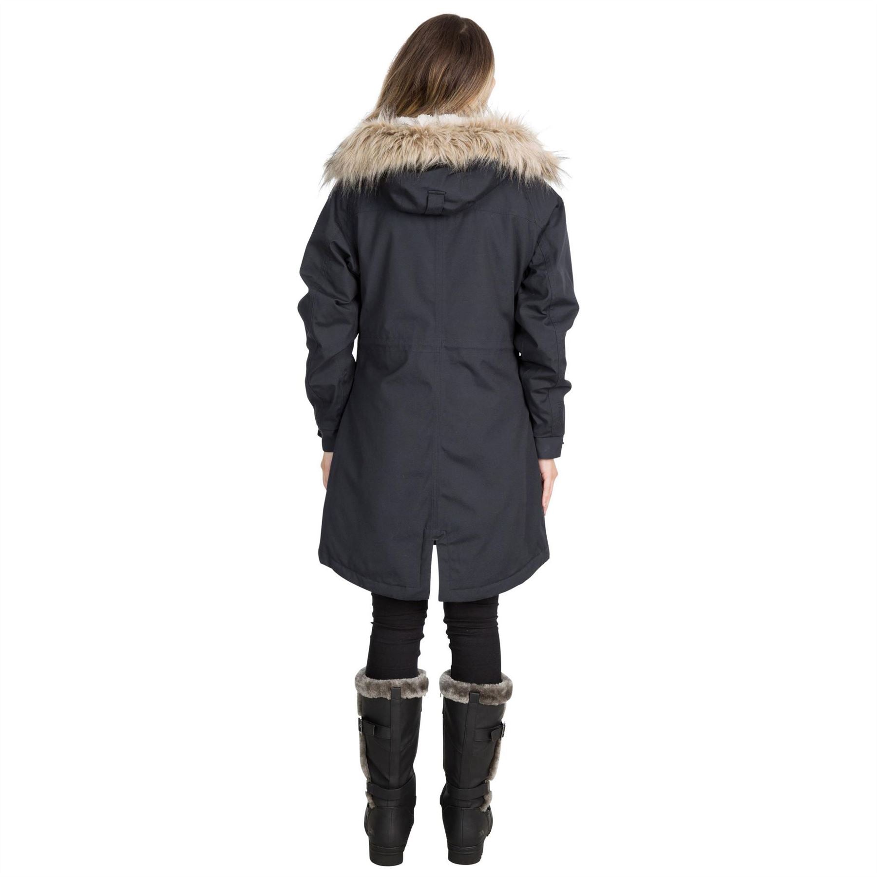 Trespass Faithful Hooded Solid Patterned Parka Coat