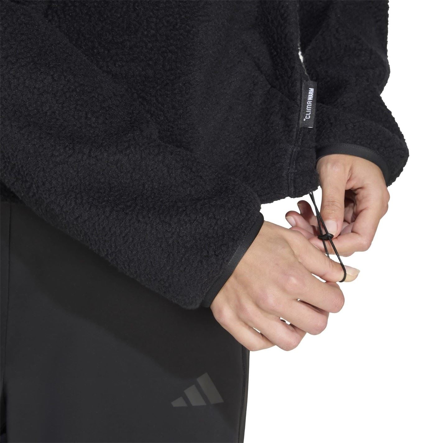 adidas Half-Zip Funnel Neck Long Sleeve Sweatshirt