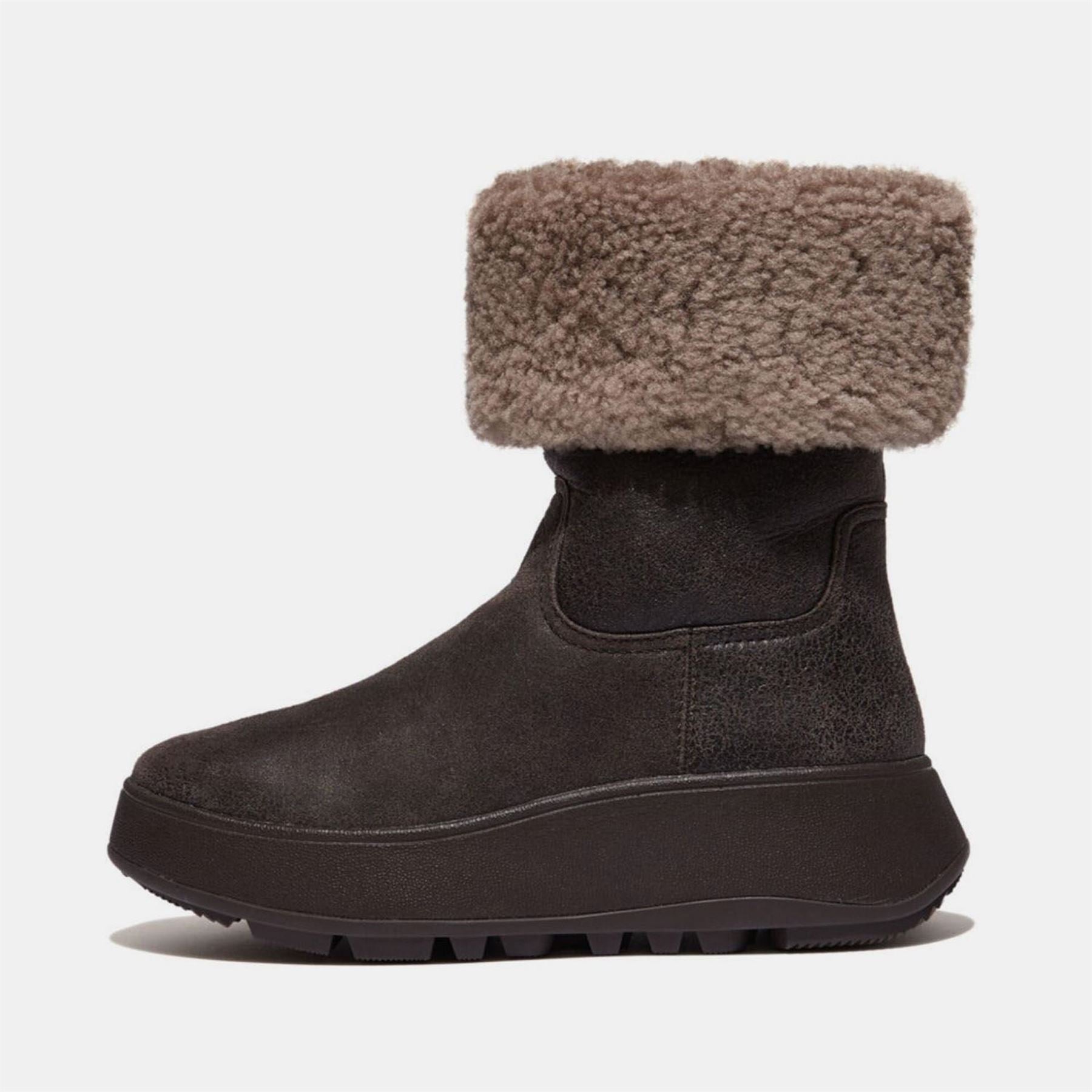 Fitflop Mode Shearling Flatform Calf Boots