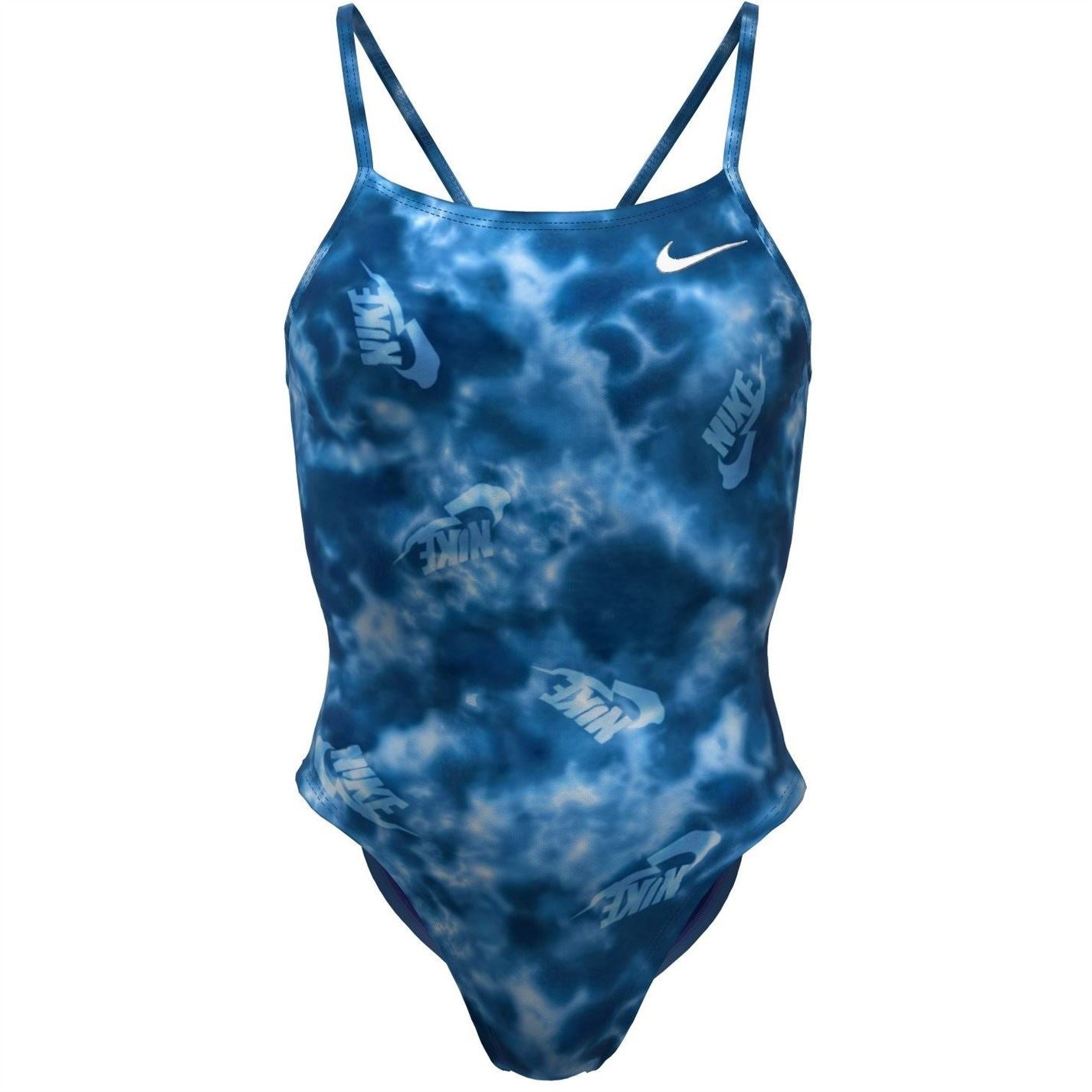 Nike Cut-Out Graphic Print One-Piece Swimsuit