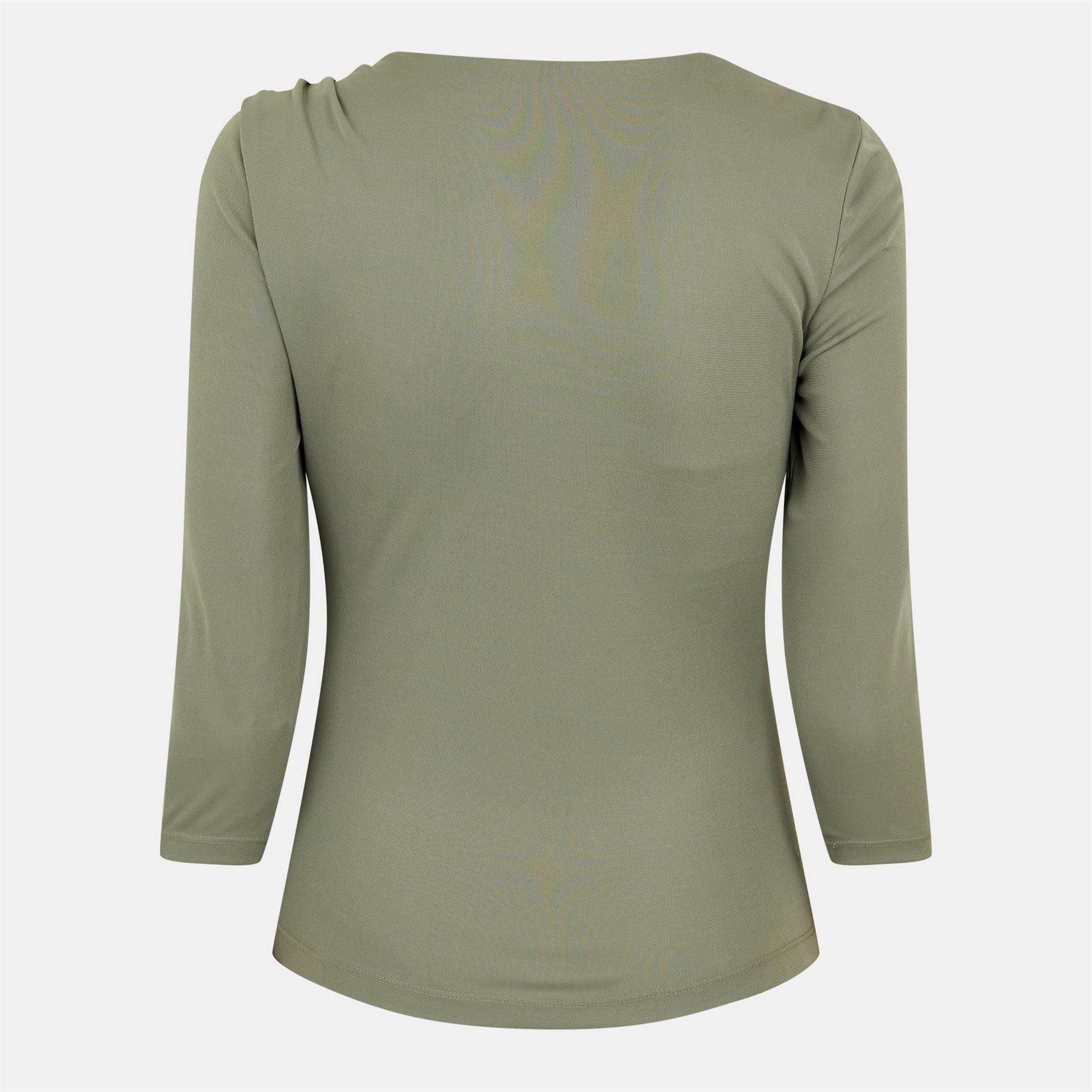 Lauren by Ralph Lauren Slim Fit Asymmetric Long Sleeve T-Shirt