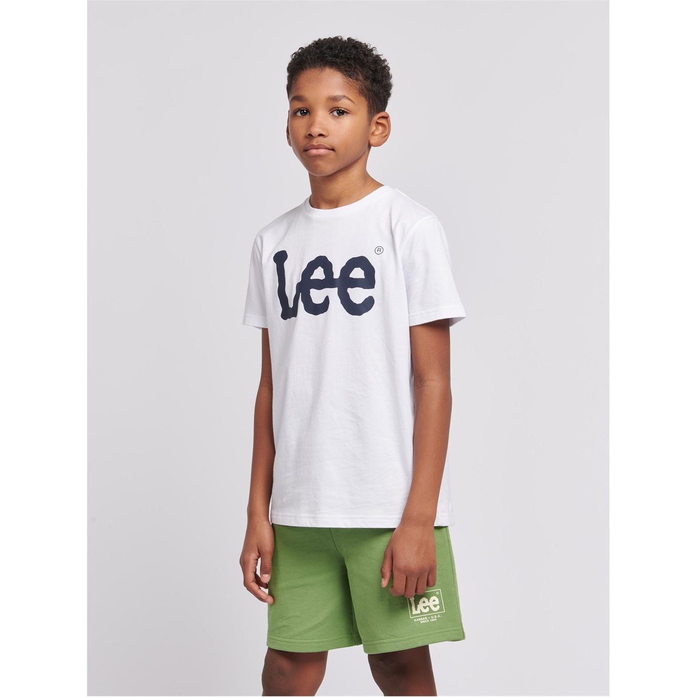 Lee Wobbly Lettering Crew Neck T-Shirt