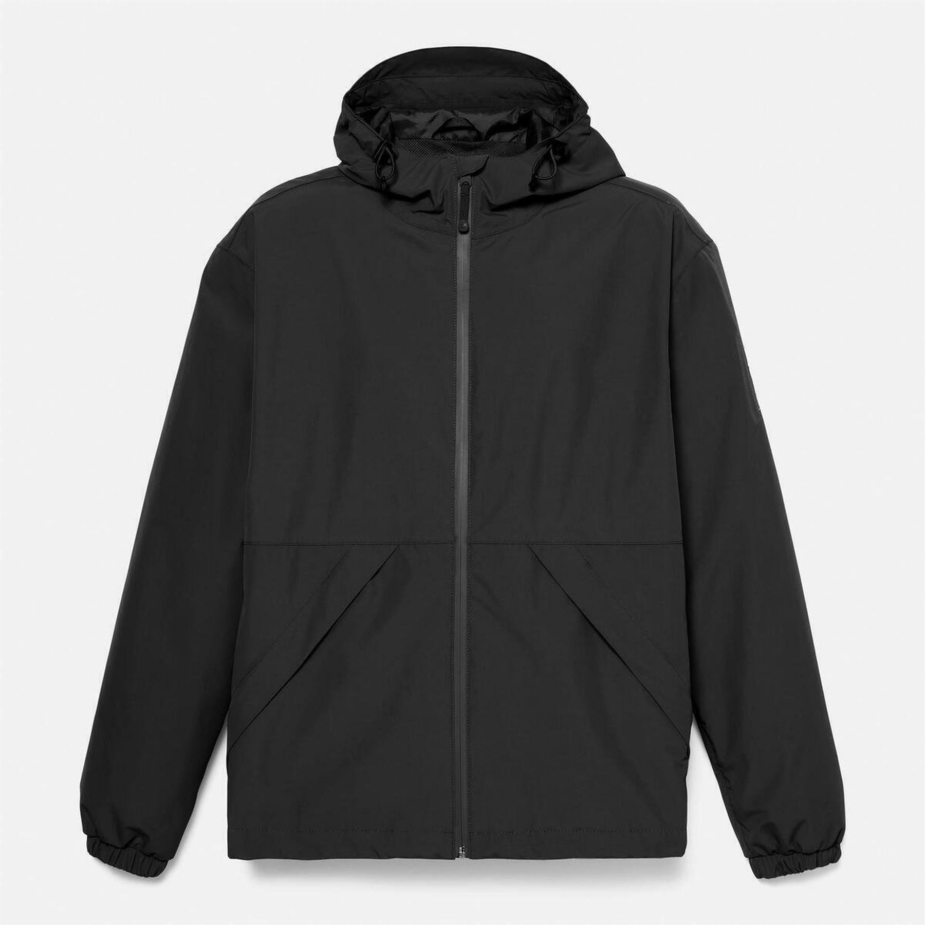 Timberland Winnick Solid Patterned Hooded Drawstring Shell Jacket