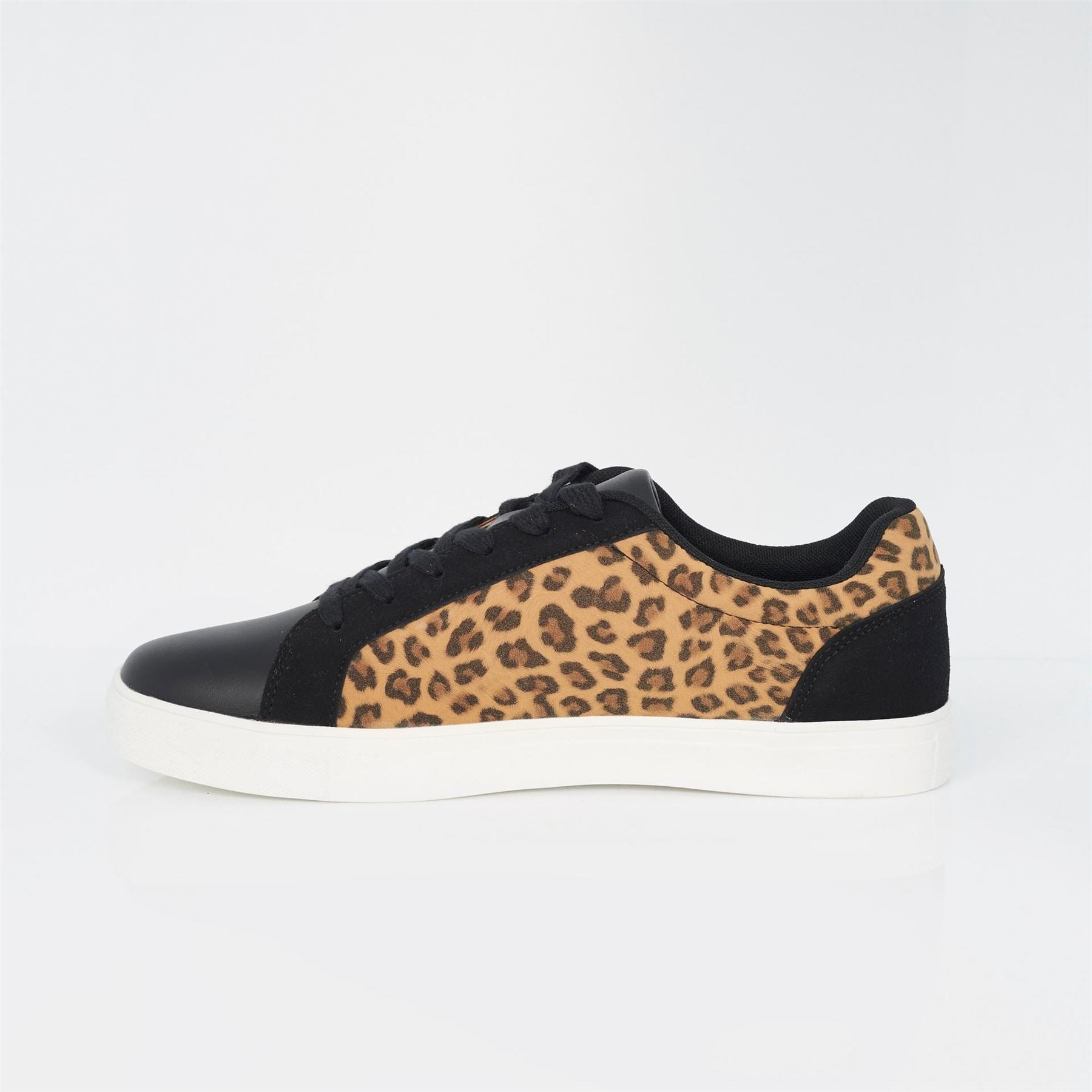 Brave Soul Mens Leopard Print Trainers