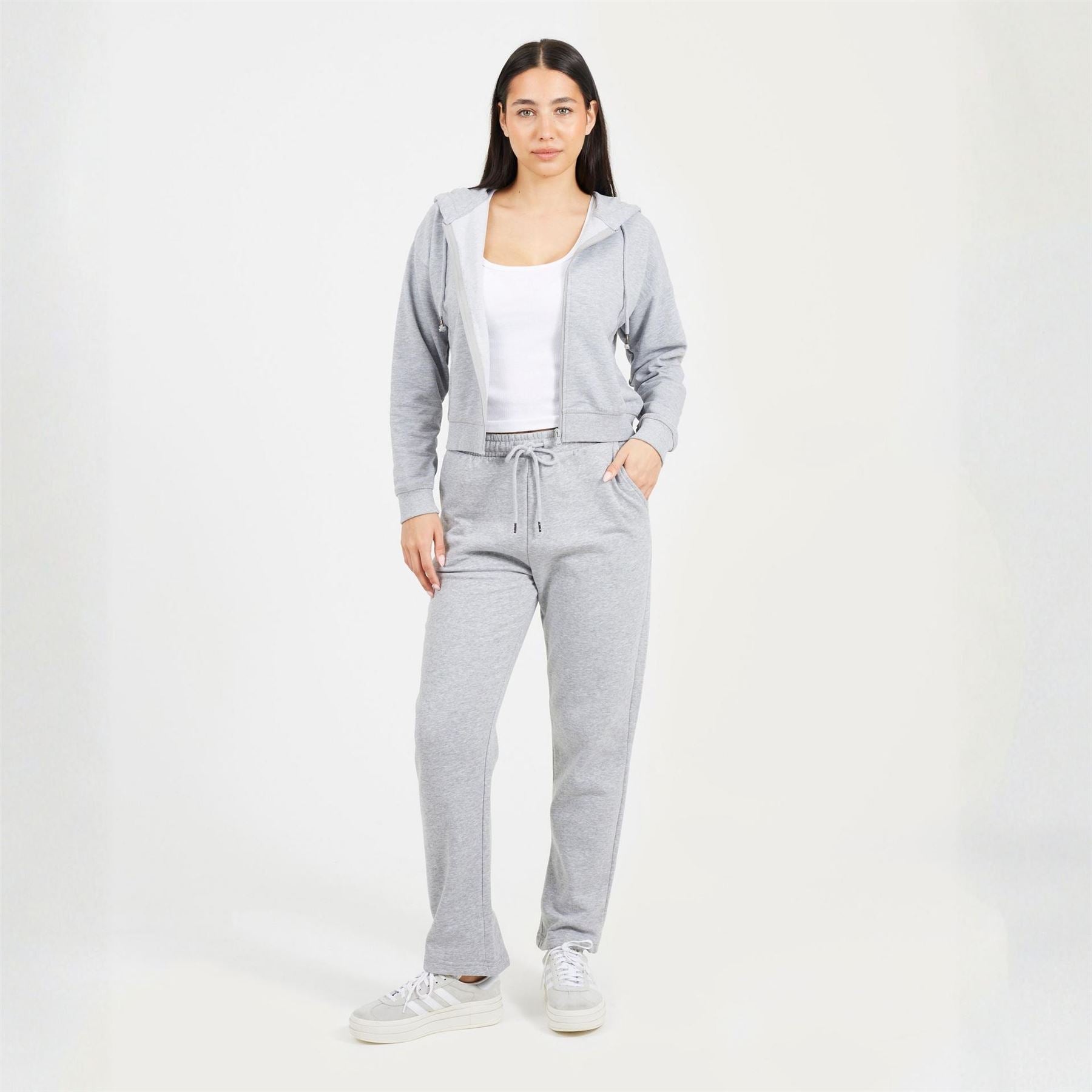 Brave Soul Cropped Zip Through Hoodie With Pockets