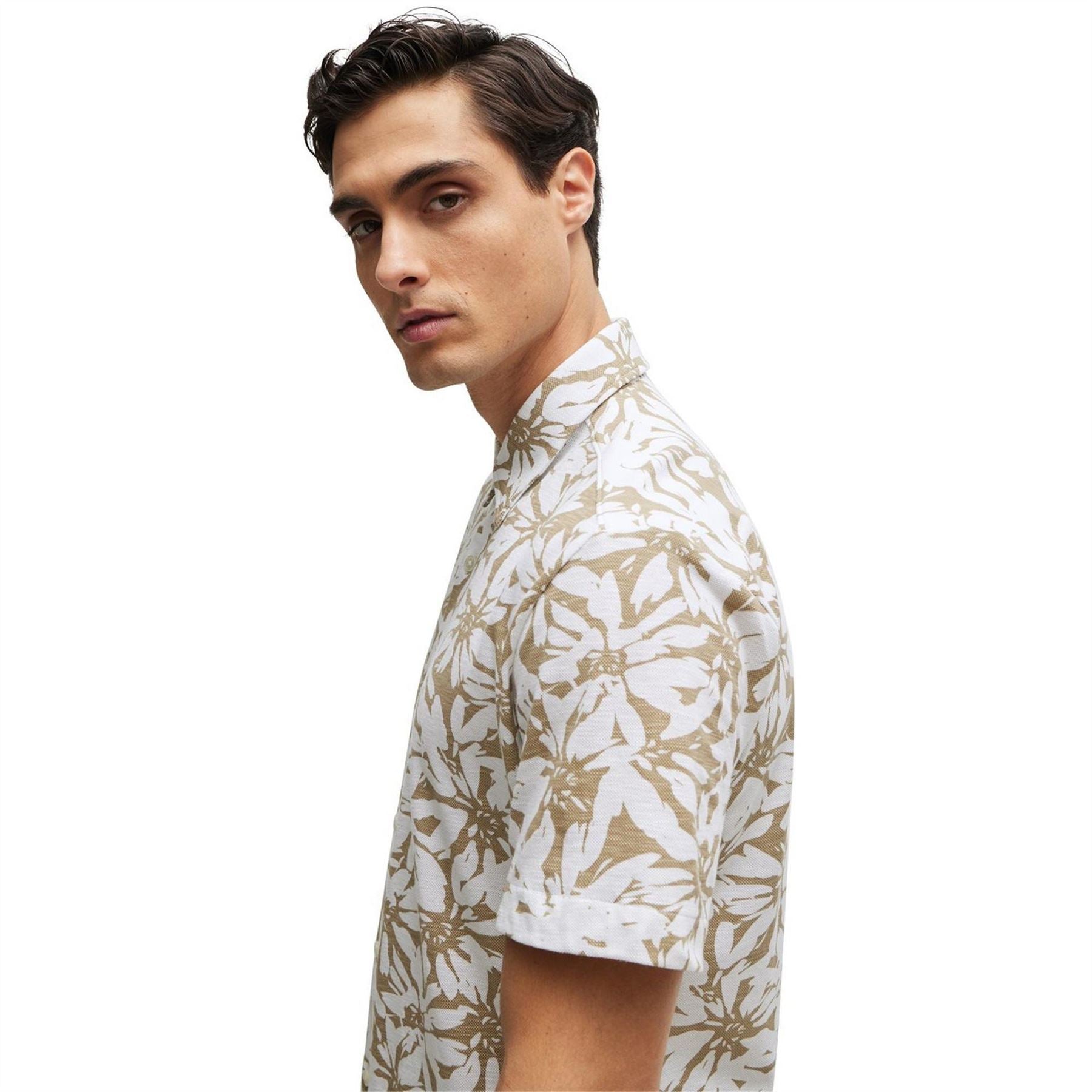 Boss Collared Neck Shirt Collar Short Sleeve Shirt