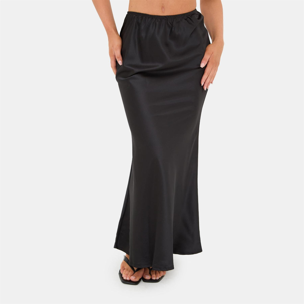 I Saw It First Bias Cut Satin Skirt