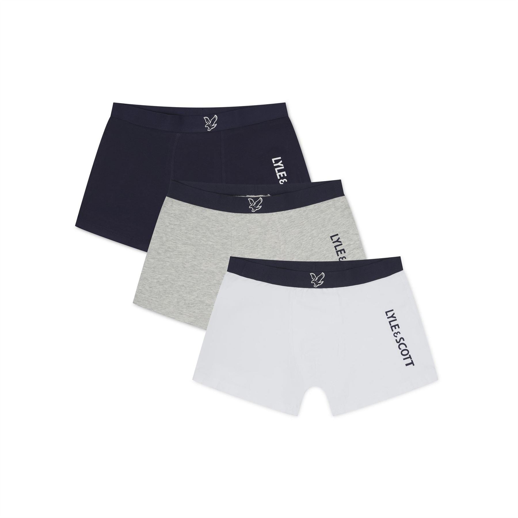 Lyle and Scott 3 Pack Plain Design Trunks