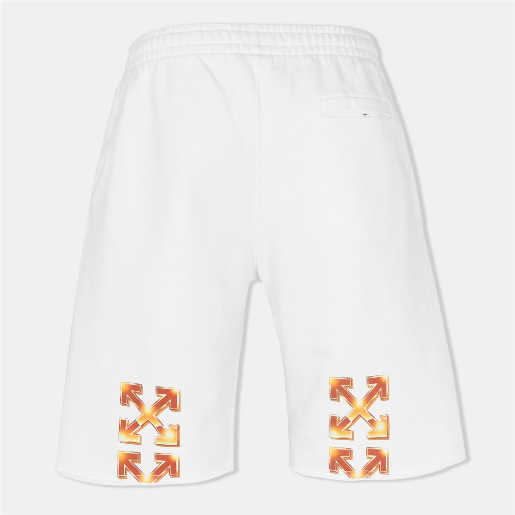Off White Arow Sweat Shorts with Elasticated Waistband