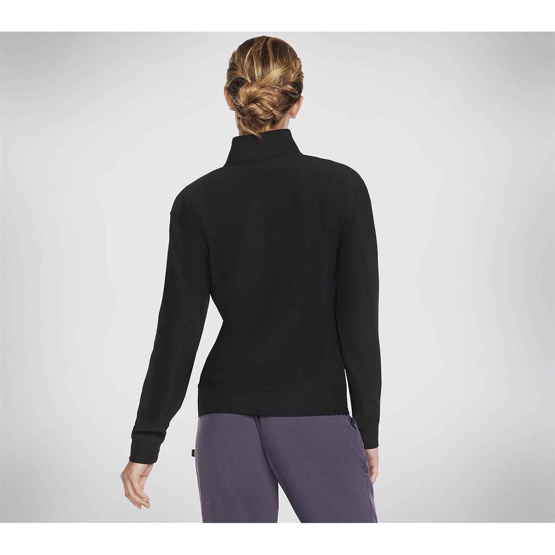 Skechers Womens Goluxe Rib 1 4 Zip Fleece