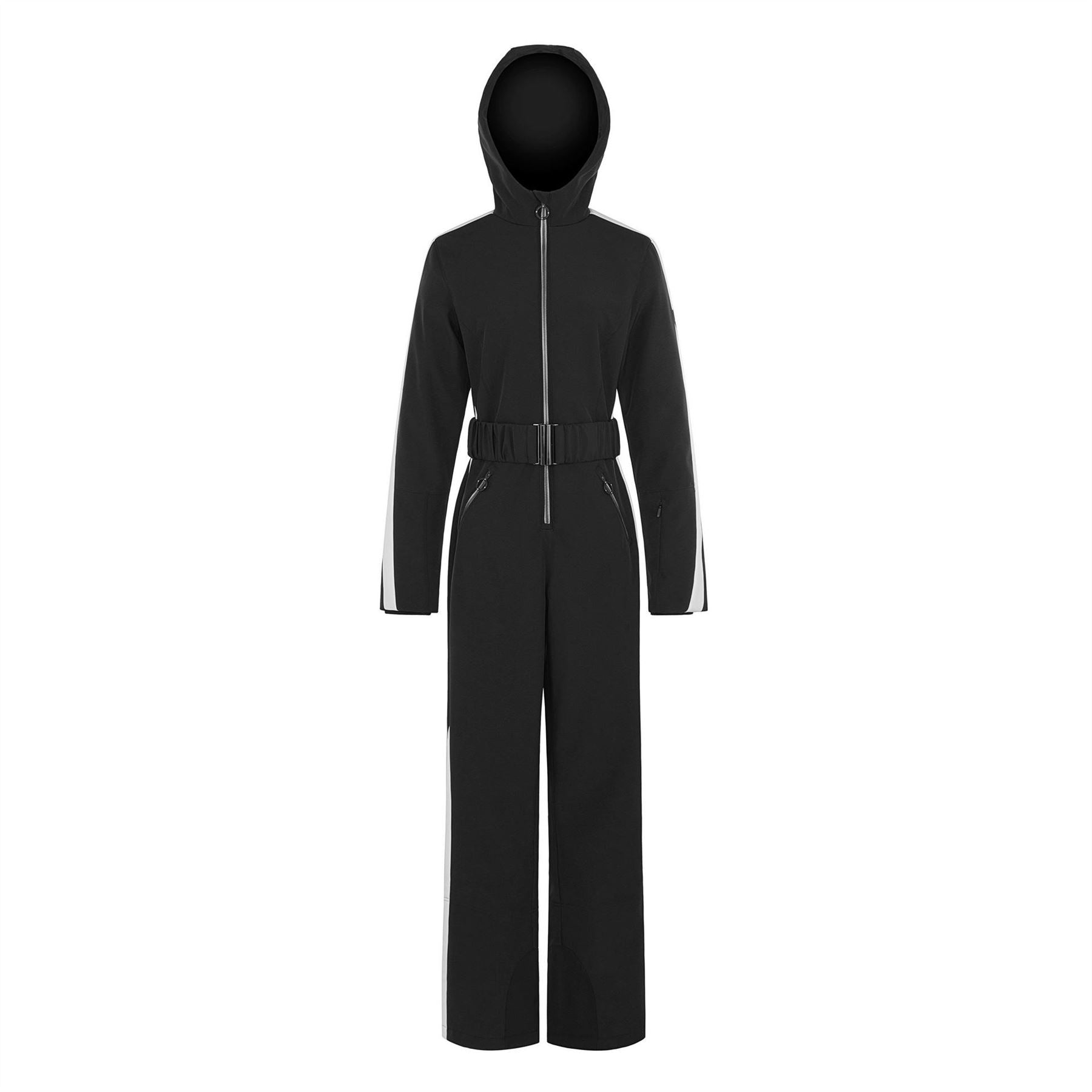 Nevica Women's Hooded Neck Long Sleeve Color Block Ski Suit